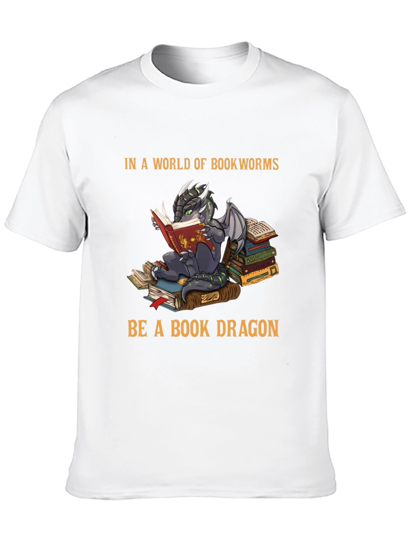 Book Dragon Graphic Tee - Reading Lovers T-Shirt