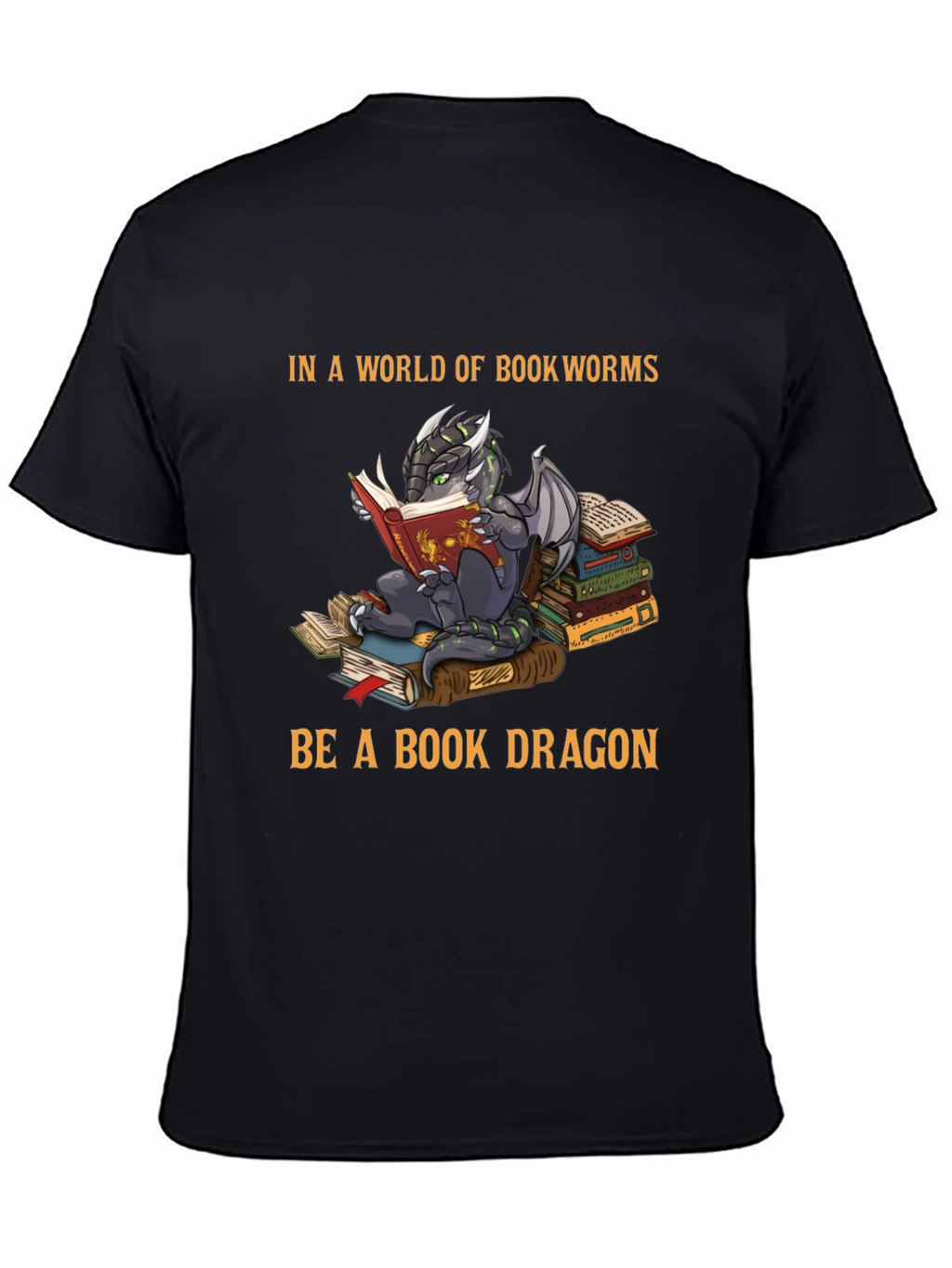 Book Dragon Graphic Tee - Reading Lovers T-Shirt