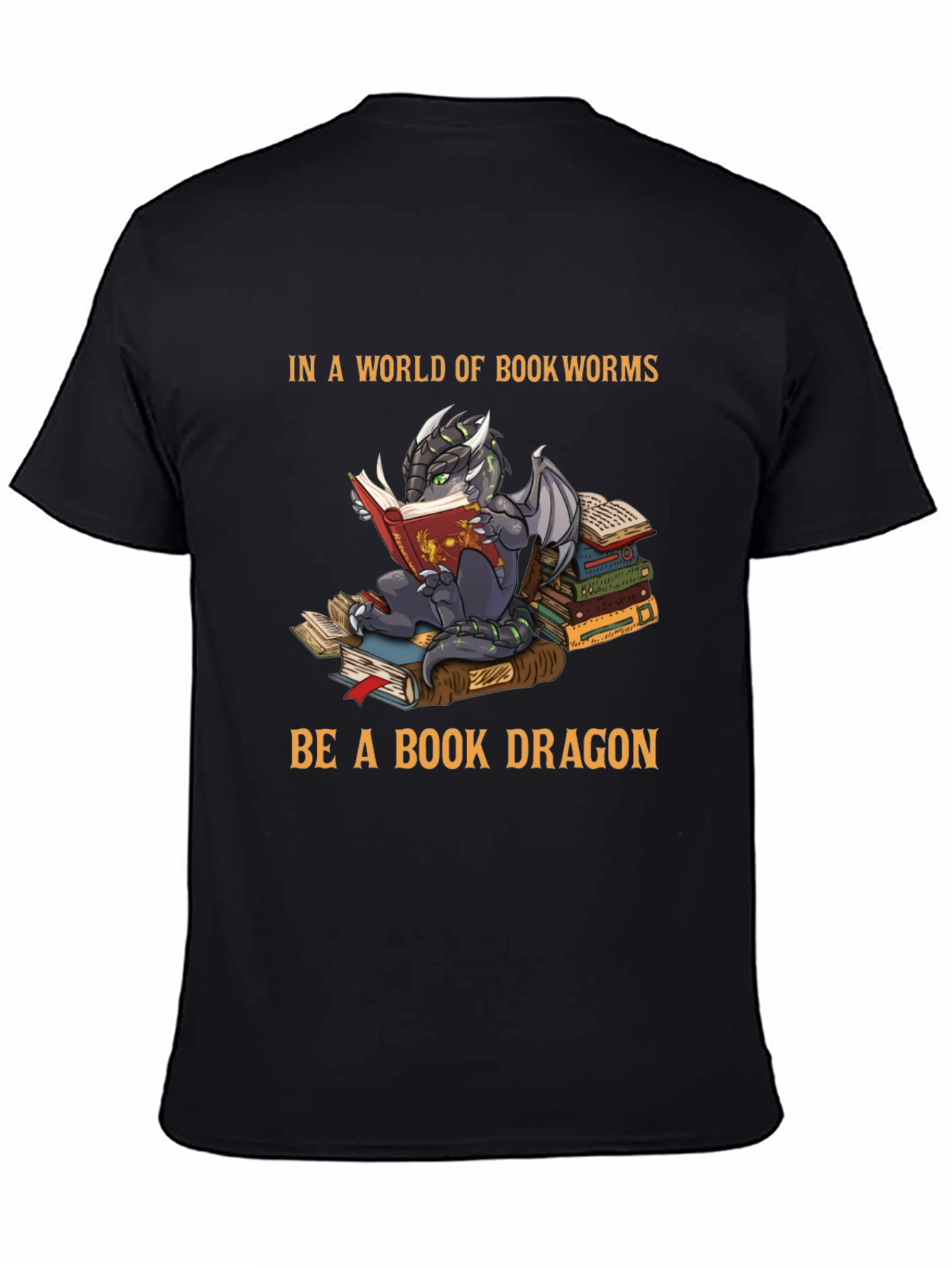 Book Dragon Graphic Tee - Reading Lovers T-Shirt