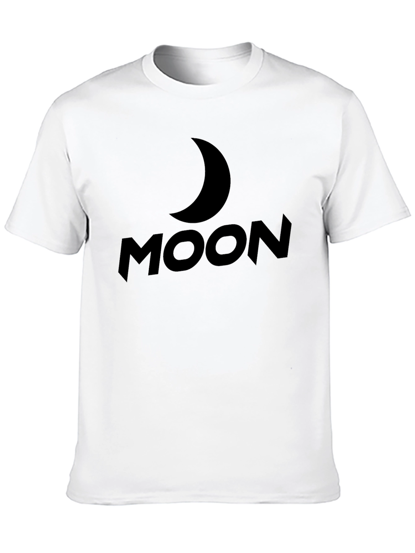 Moon Graphic T-Shirt - Black Casual