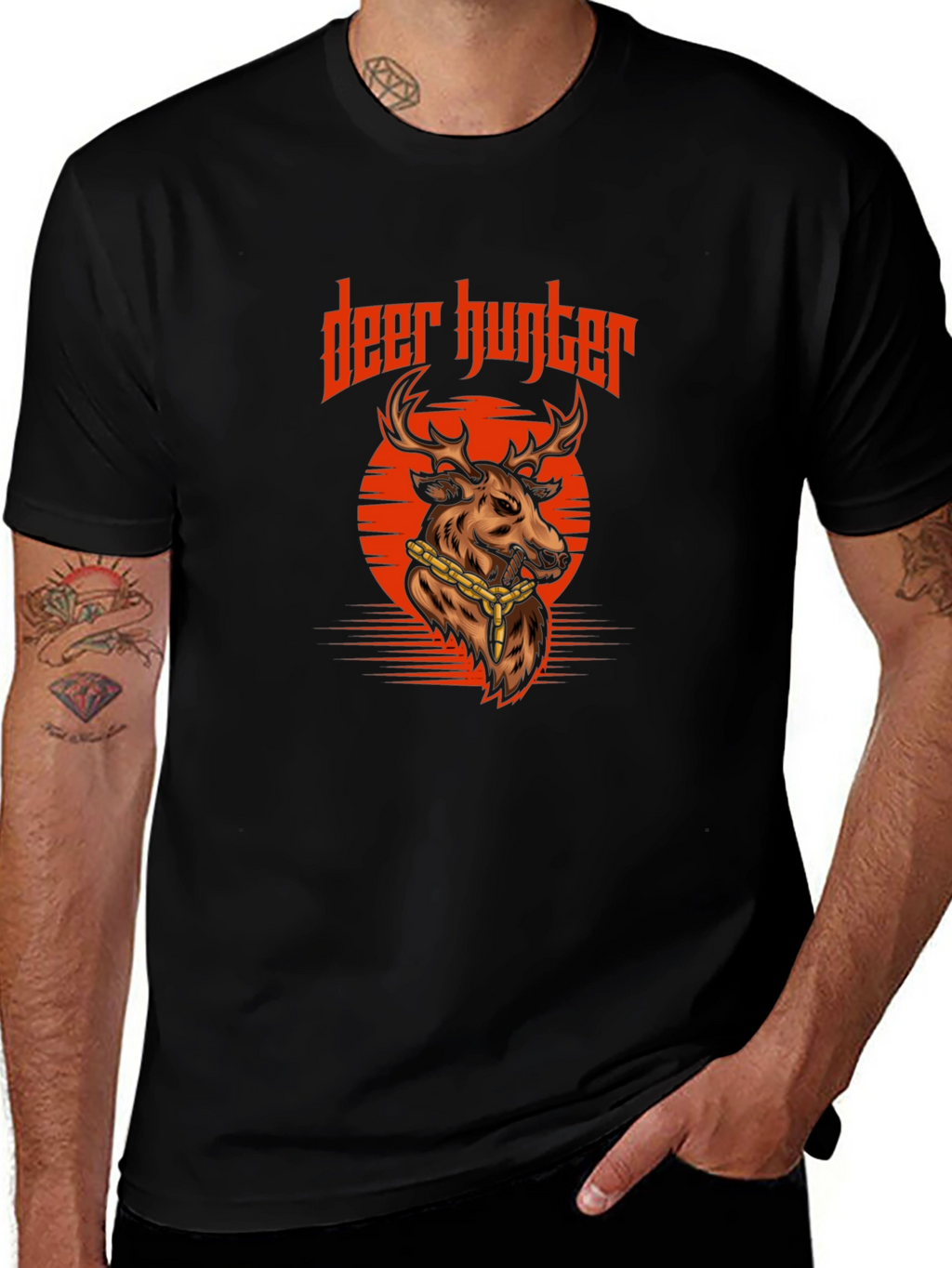 Deer Hunter Graphic Tee - Cool Animal Design Shirt