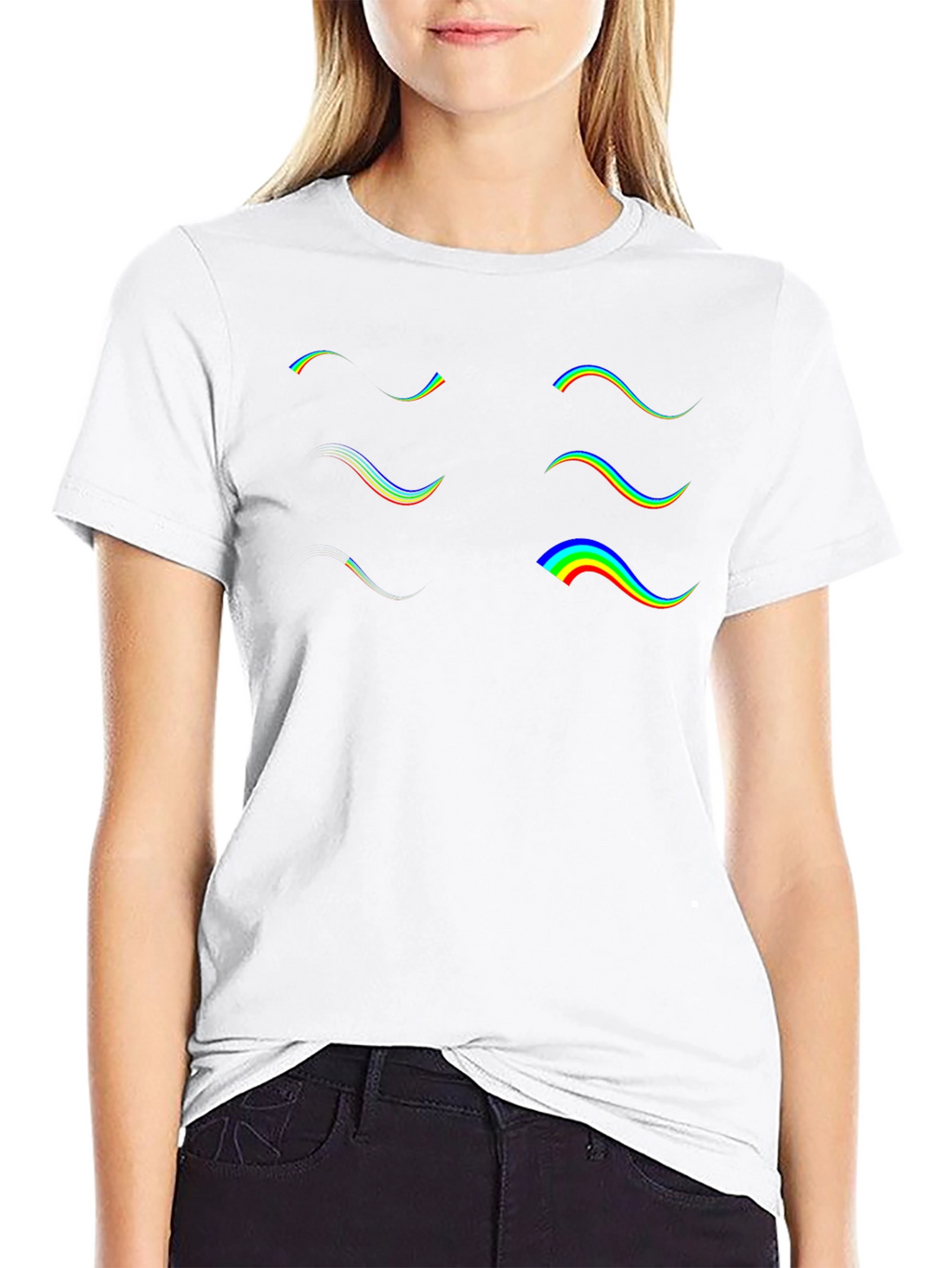 Retro Wave Graphic Tee - Black Cotton T-Shirt