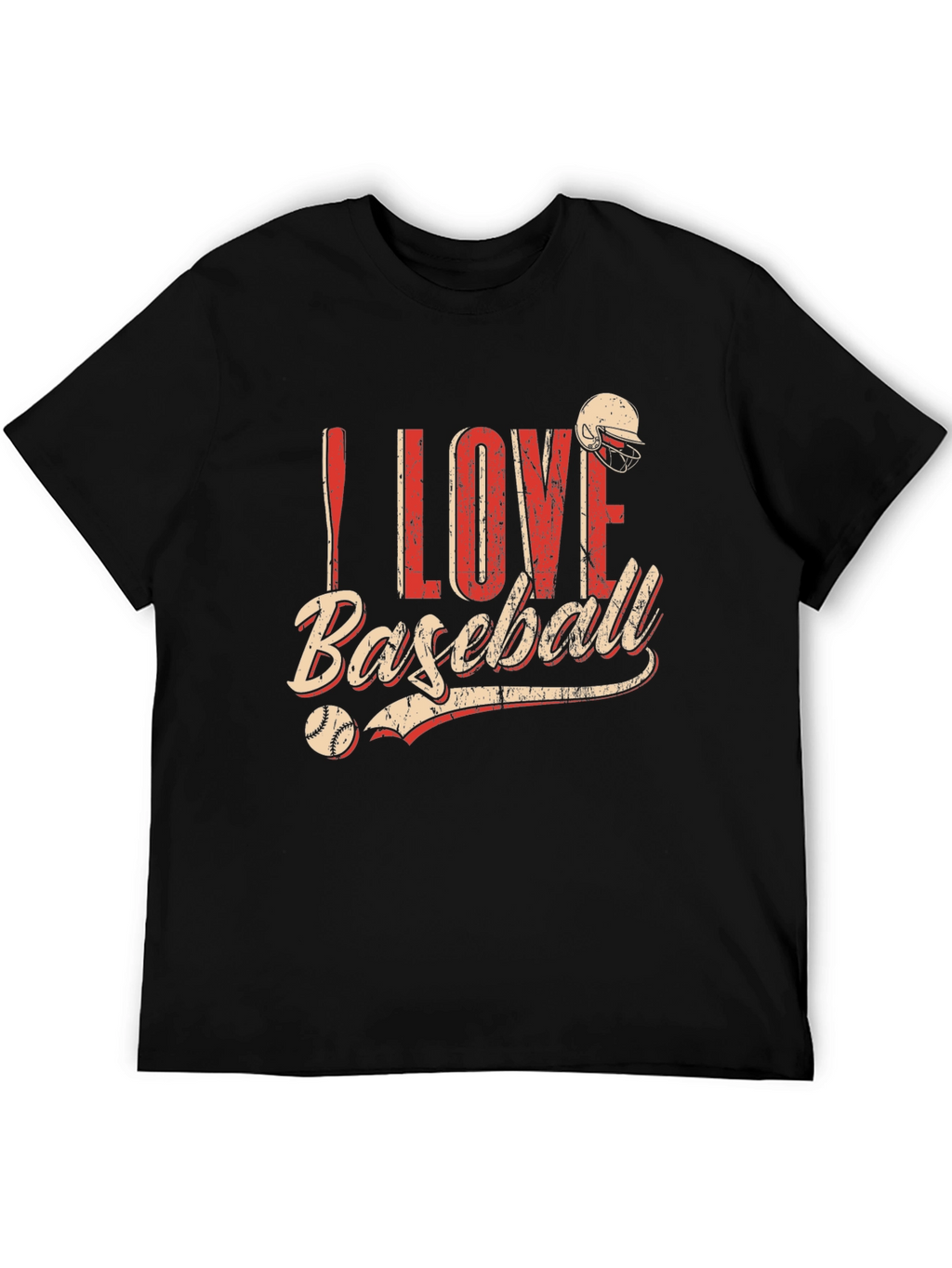I Love Baseball Graphic T-Shirt