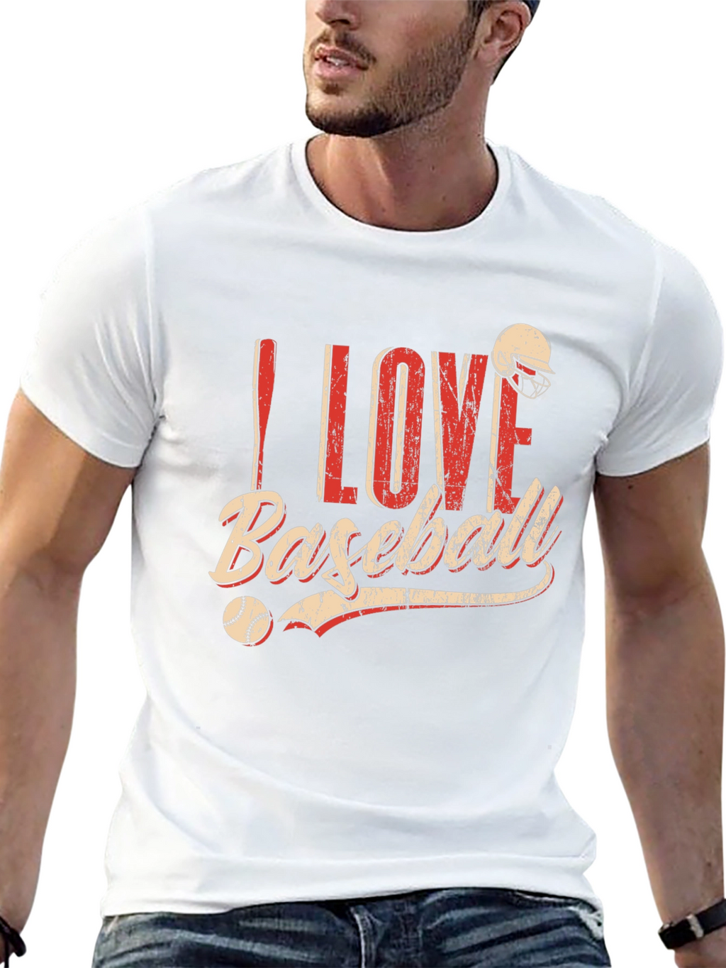I Love Baseball Graphic T-Shirt