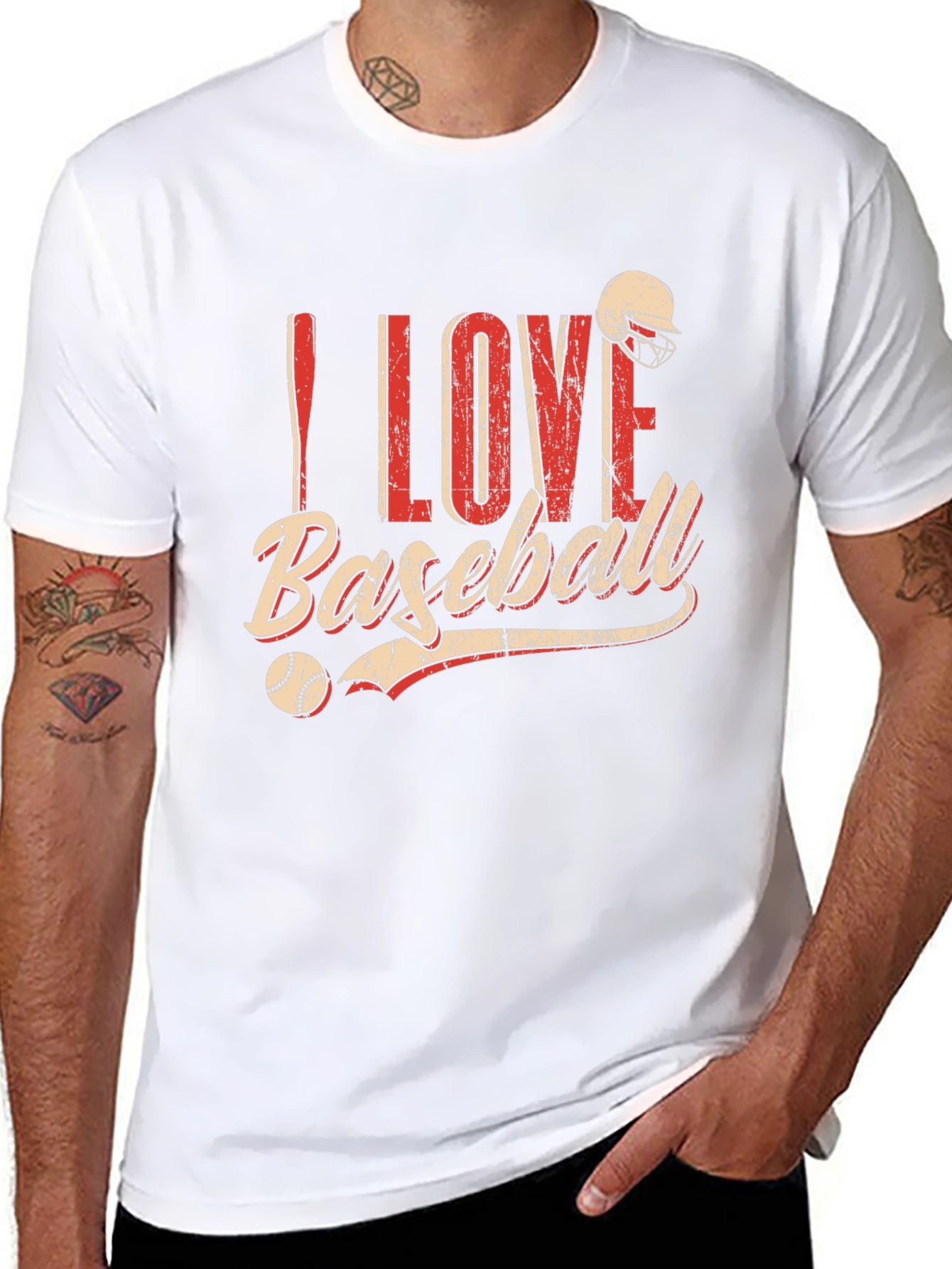 I Love Baseball Graphic T-Shirt