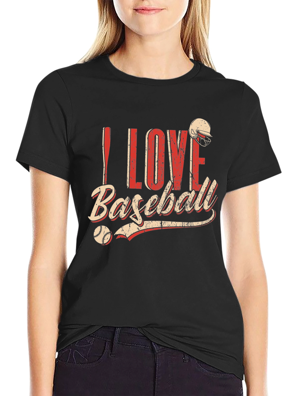 I Love Baseball Graphic T-Shirt