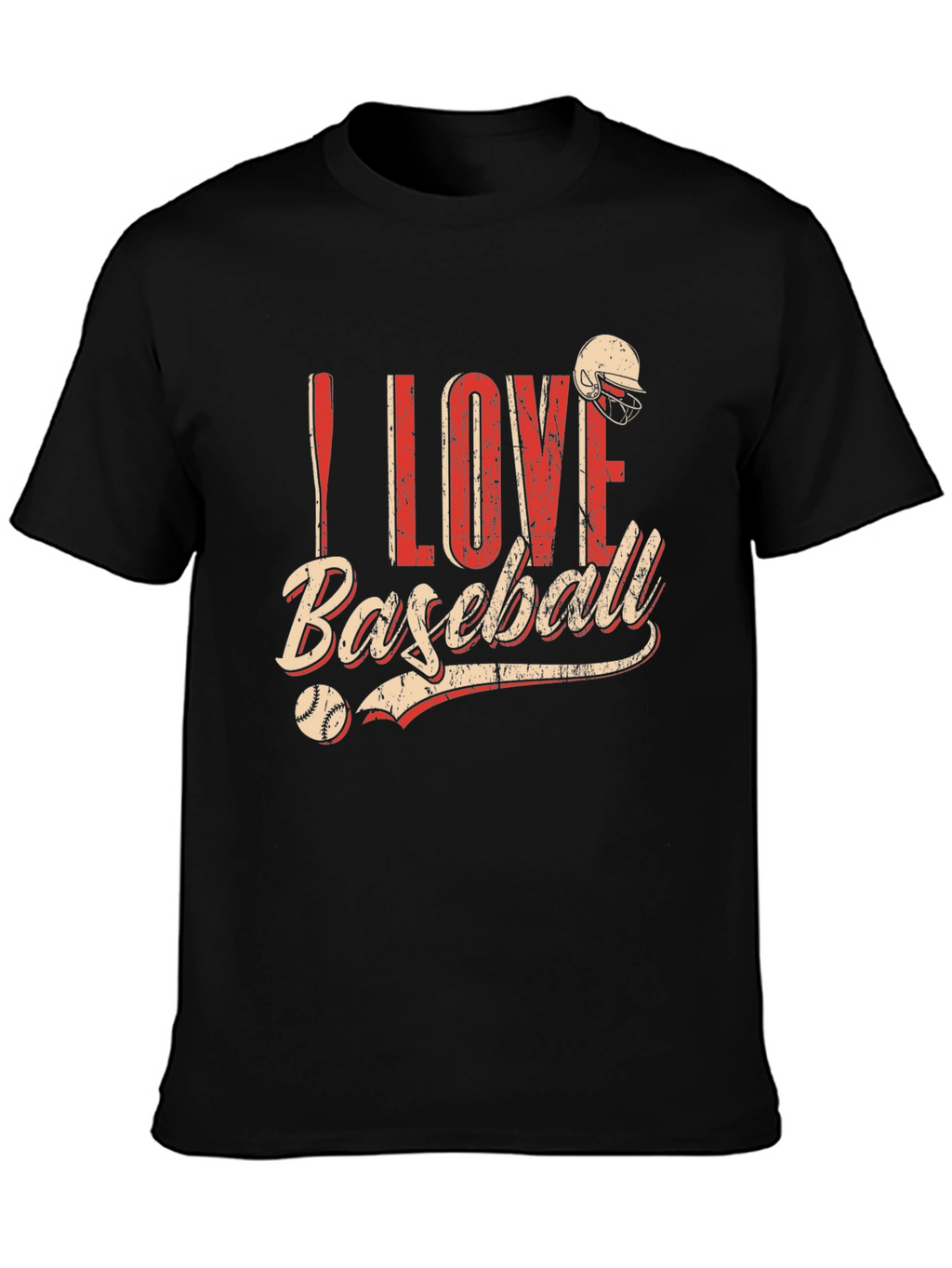 I Love Baseball Graphic T-Shirt