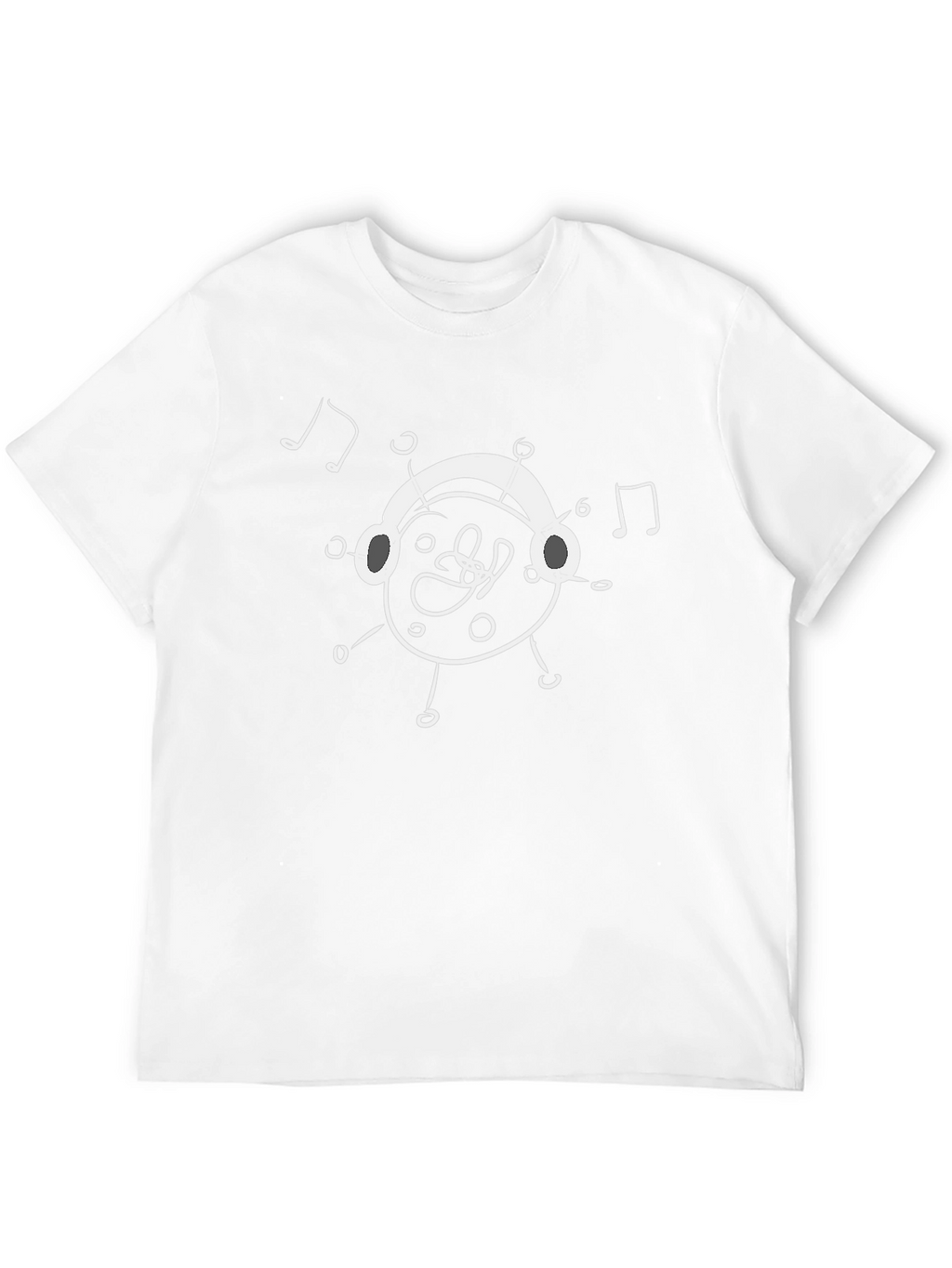 Musical Doodle Graphic Tee - Soft Black Cotton