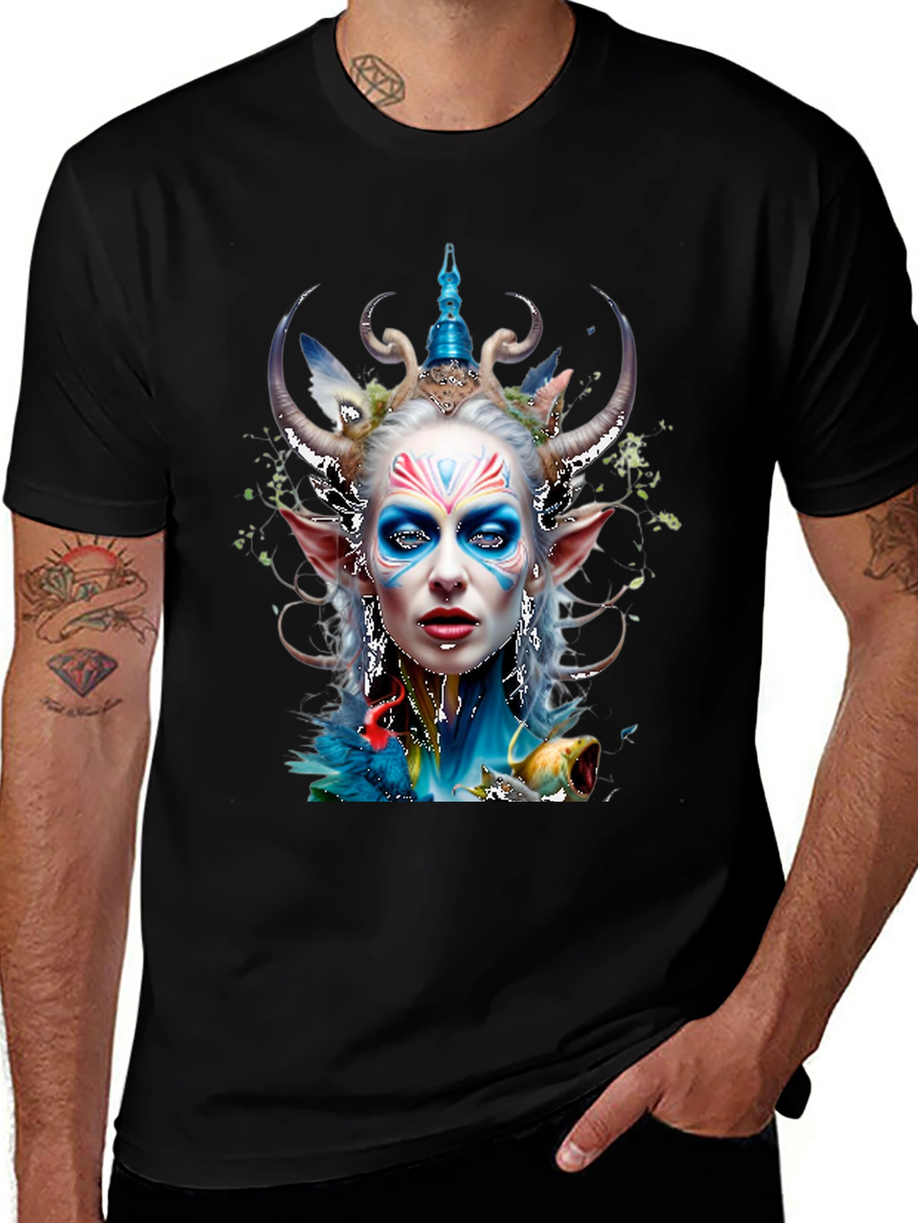 Fantasy Elf Queen Graphic Tee - Unique Design