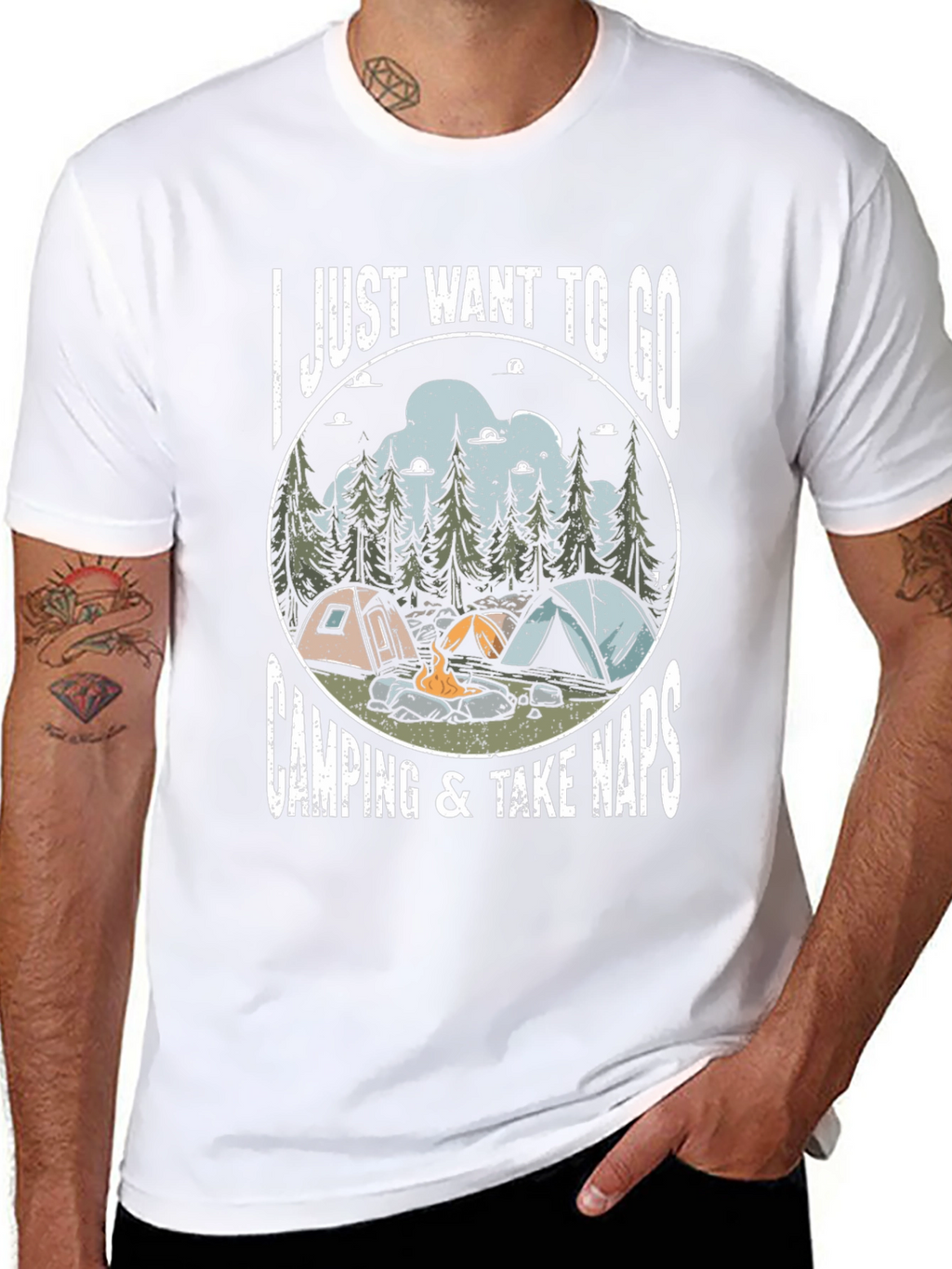 Camping & Naps Graphic Tee