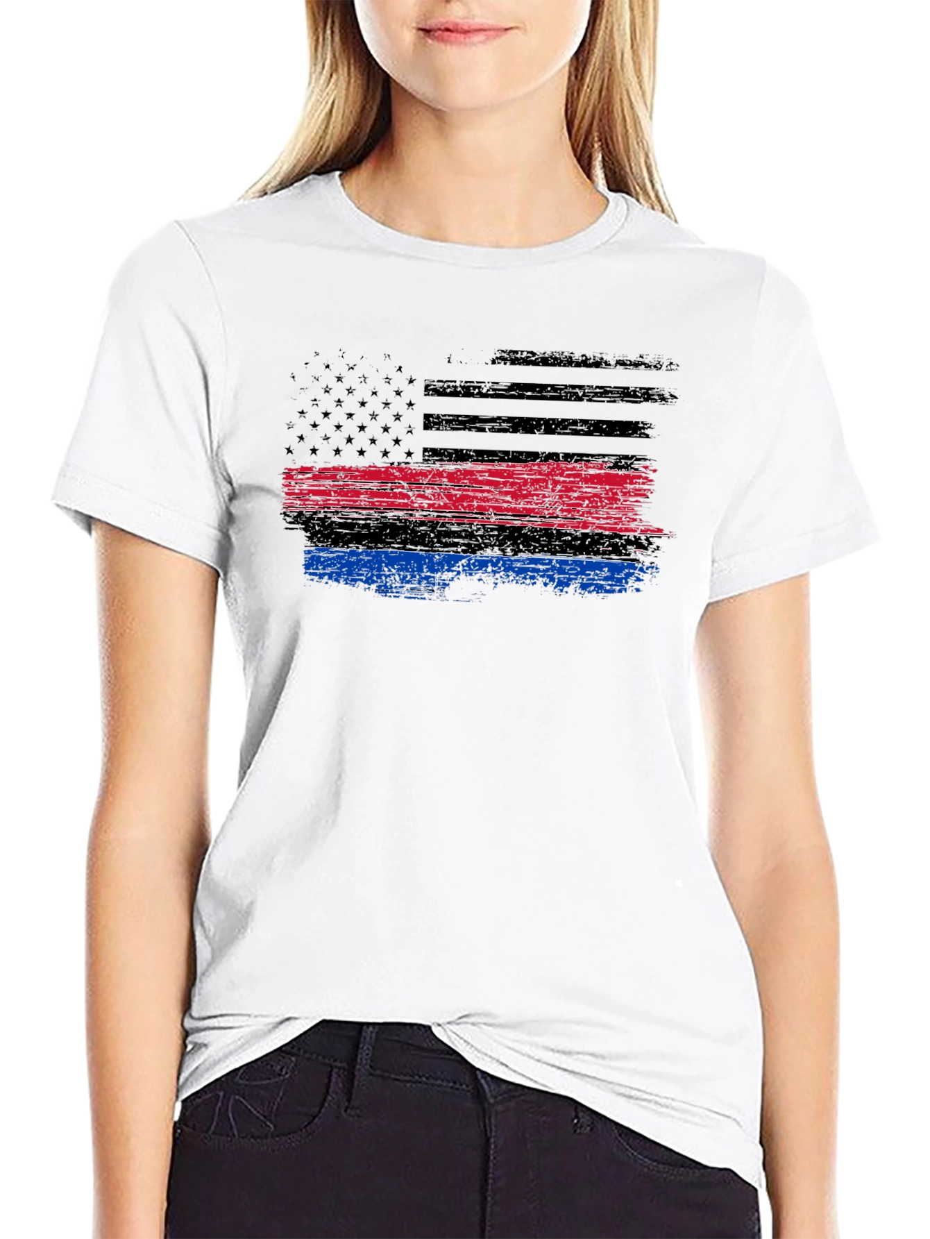 Distressed Flag Graphic Tee