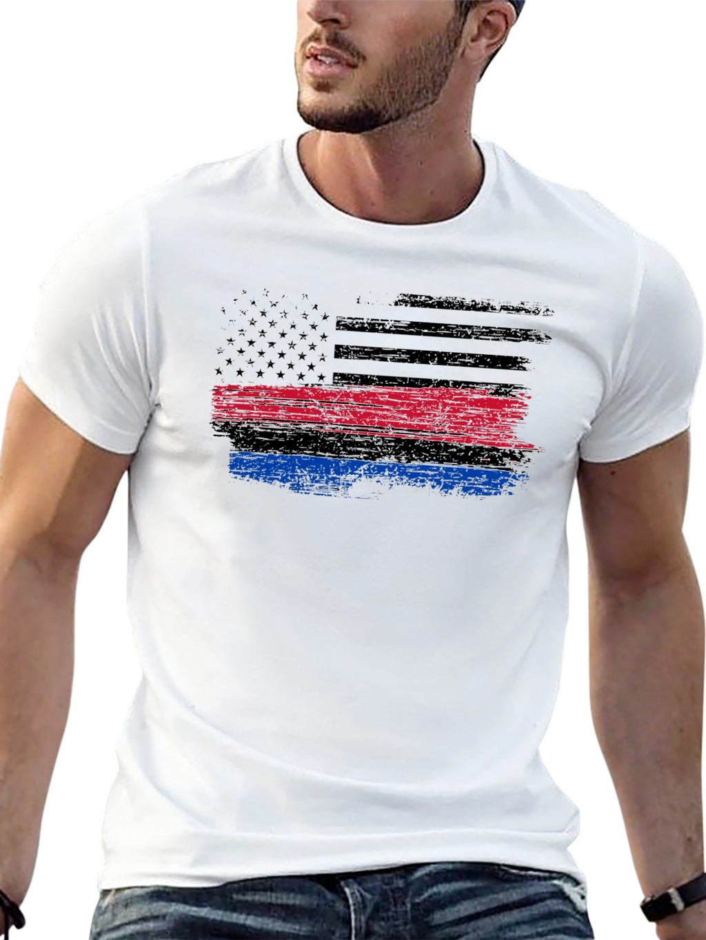 Distressed Flag Graphic Tee