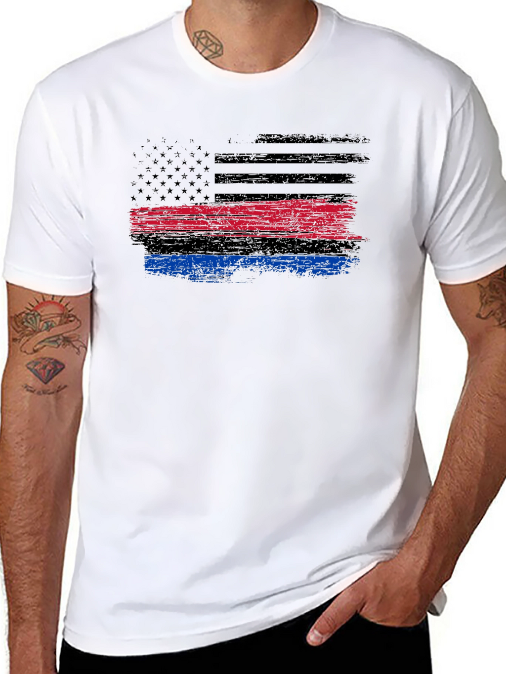 Distressed Flag Graphic Tee