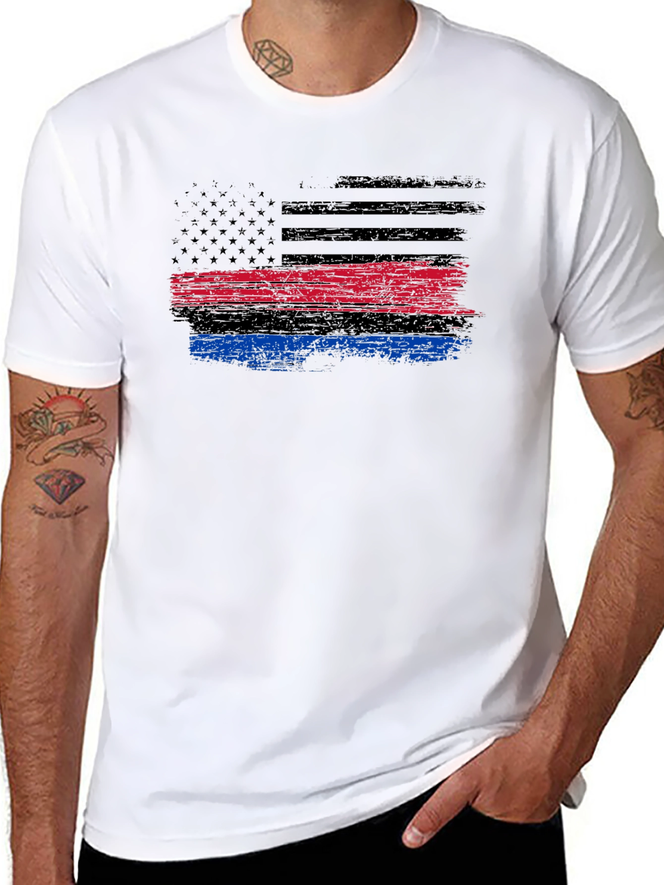 Distressed Flag Graphic Tee
