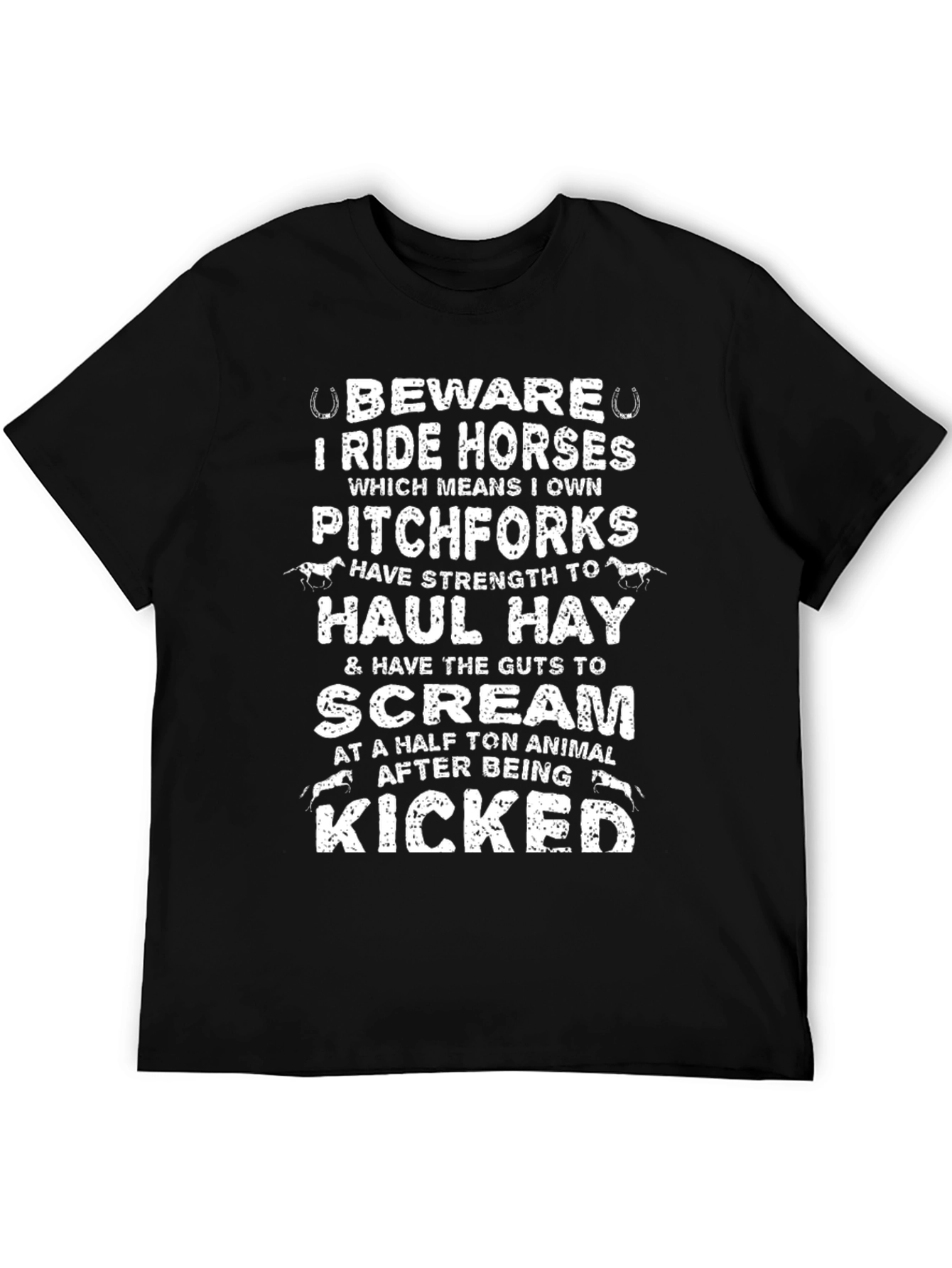 Beware I Ride Horses Graphic T-Shirt