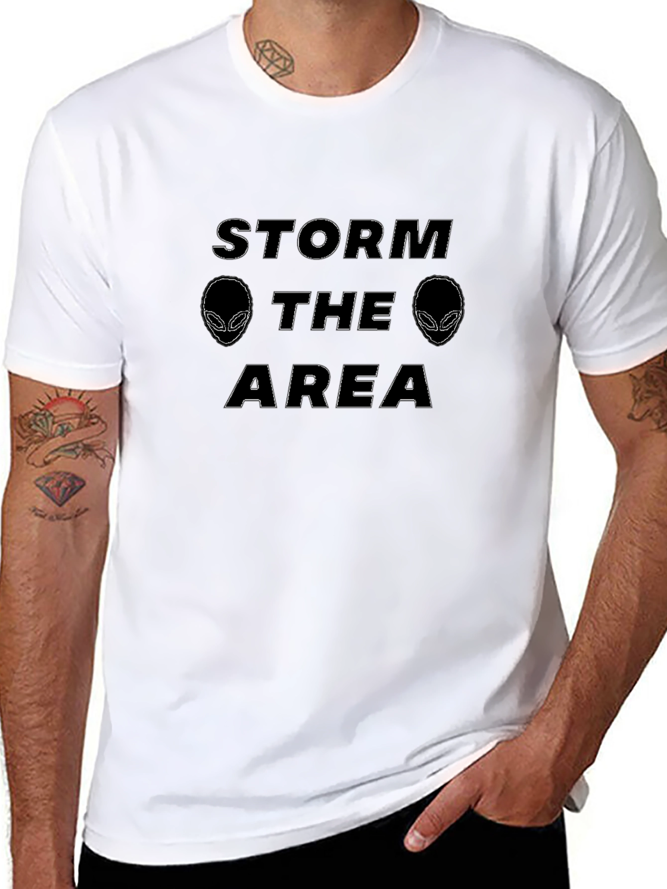 Storm the Area Alien Graphic T-Shirt