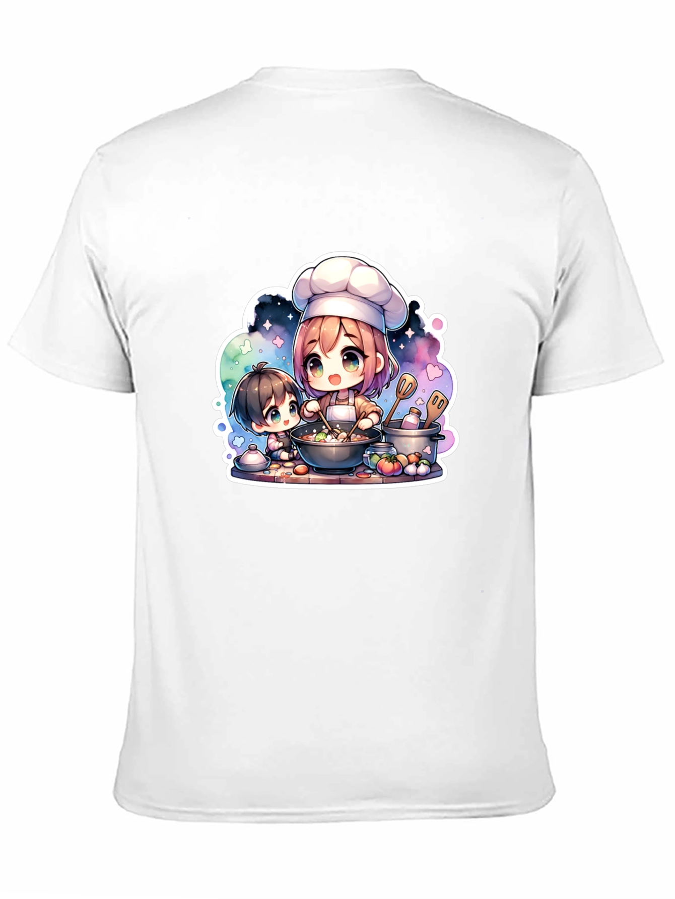 Anime Chef Graphic Black T-Shirt