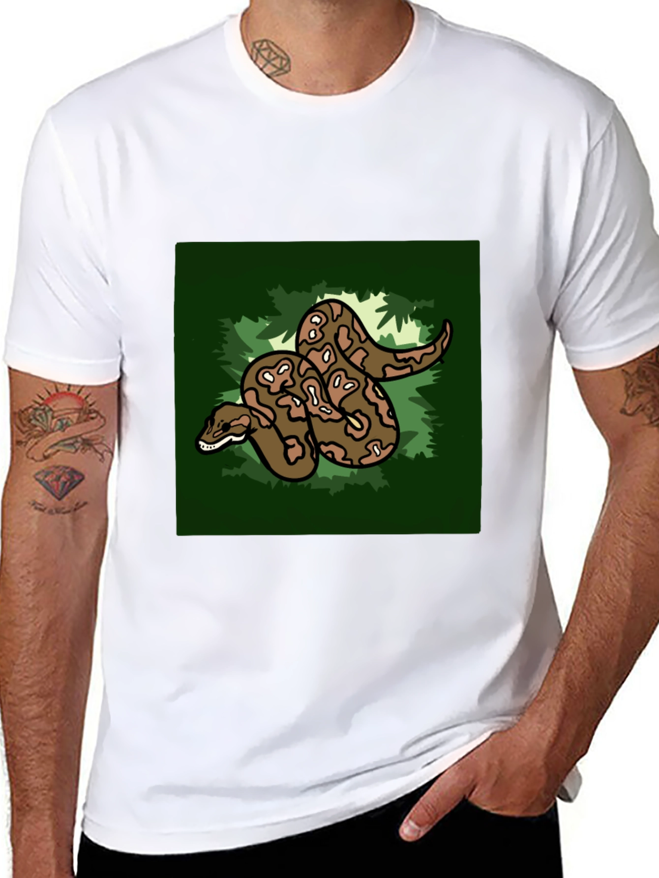 Snake Graphic Tee - Reptile Lovers T-Shirt
