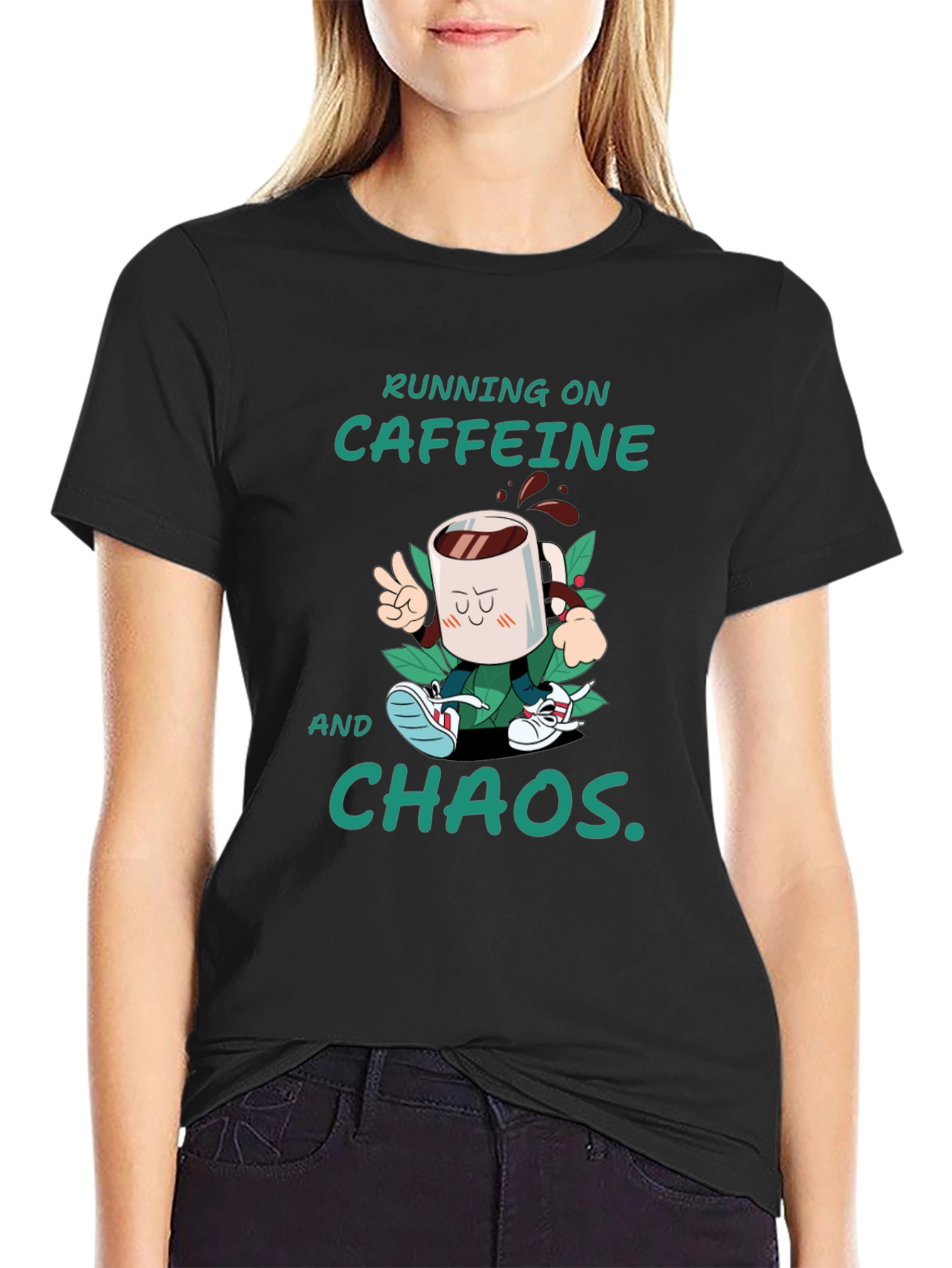 Caffeine & Chaos T-Shirt - Funny Graphic Tee