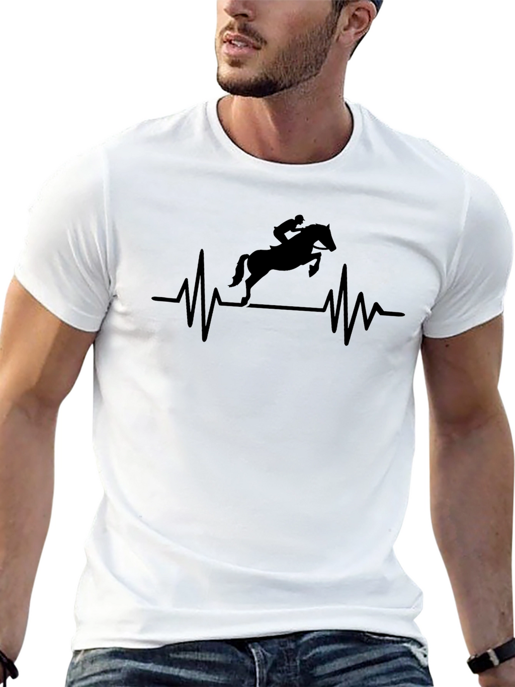 Equestrian Heartbeat T-Shirt - Horse Riding Love!