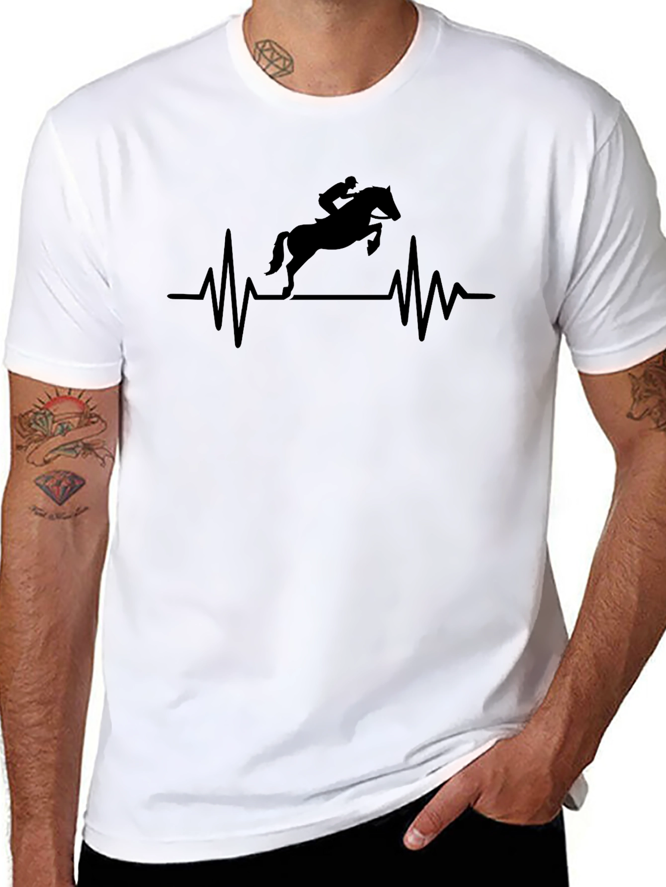 Equestrian Heartbeat T-Shirt - Horse Riding Love!