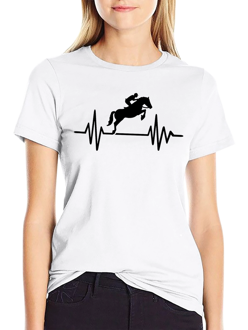 Equestrian Heartbeat T-Shirt - Horse Riding Love!