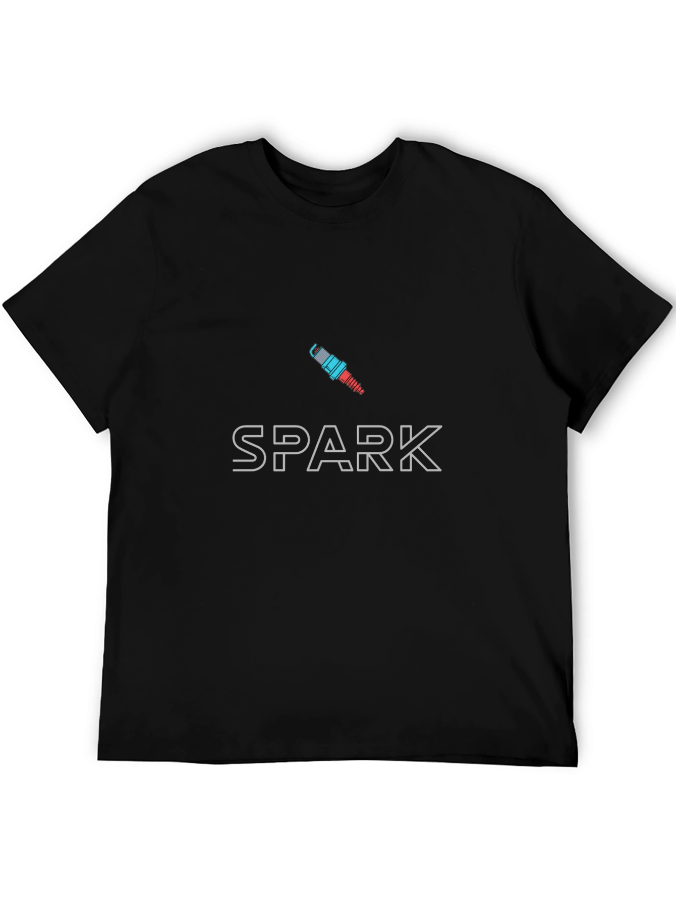 Spark Plug Graphic Black T-Shirt