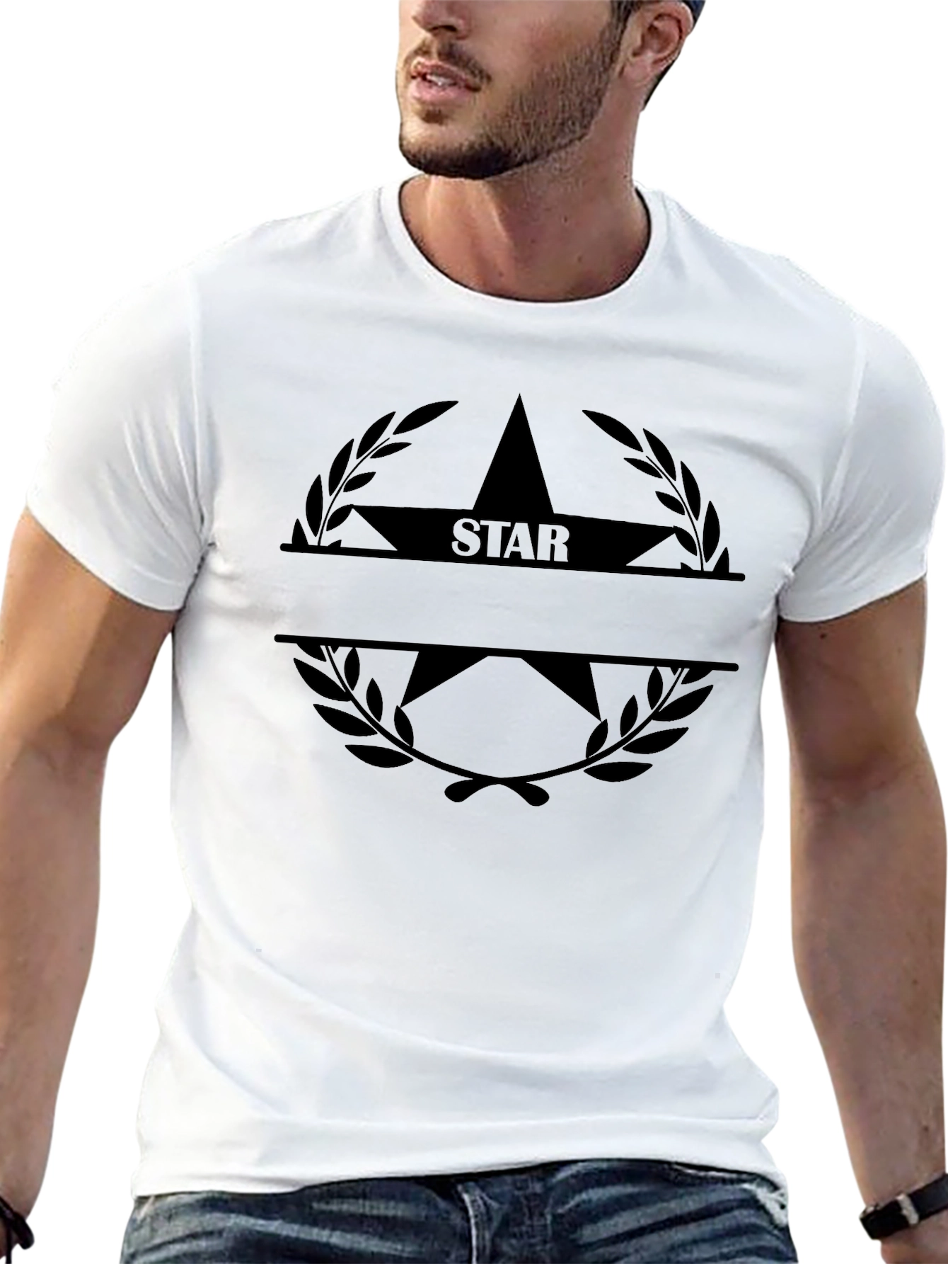 Star Laurel T-Shirt - Classic Black