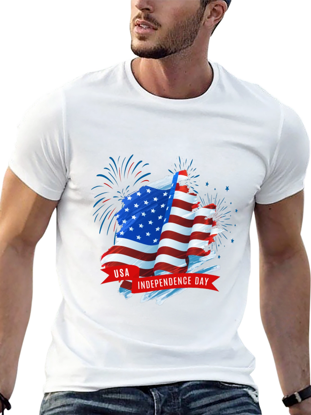USA Independence Day Graphic Print Tee