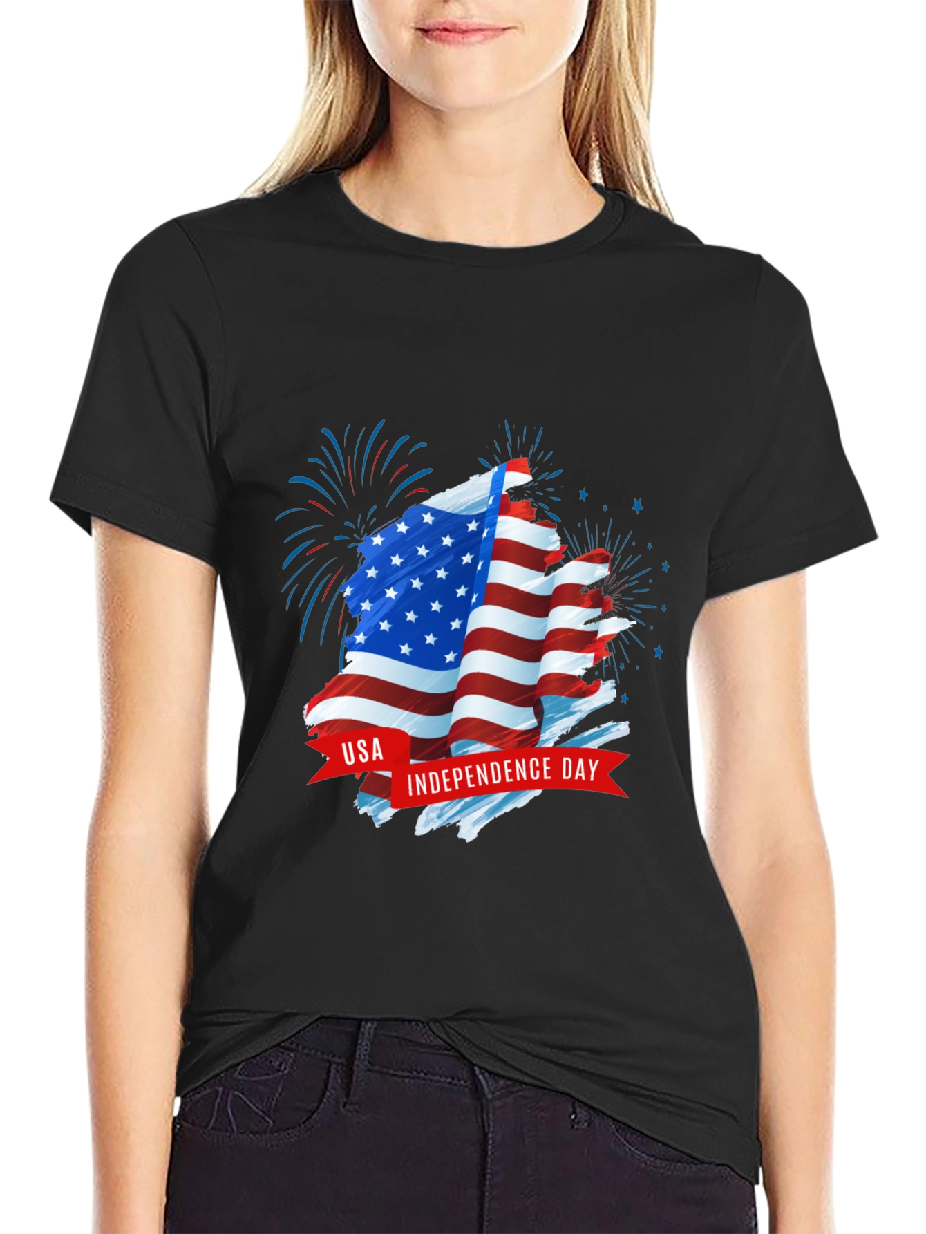 USA Independence Day Graphic Print Tee
