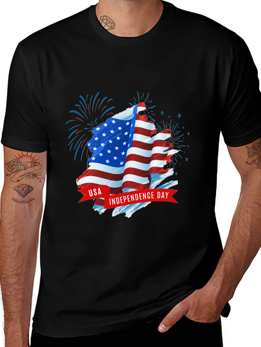 USA Independence Day Graphic Print Tee