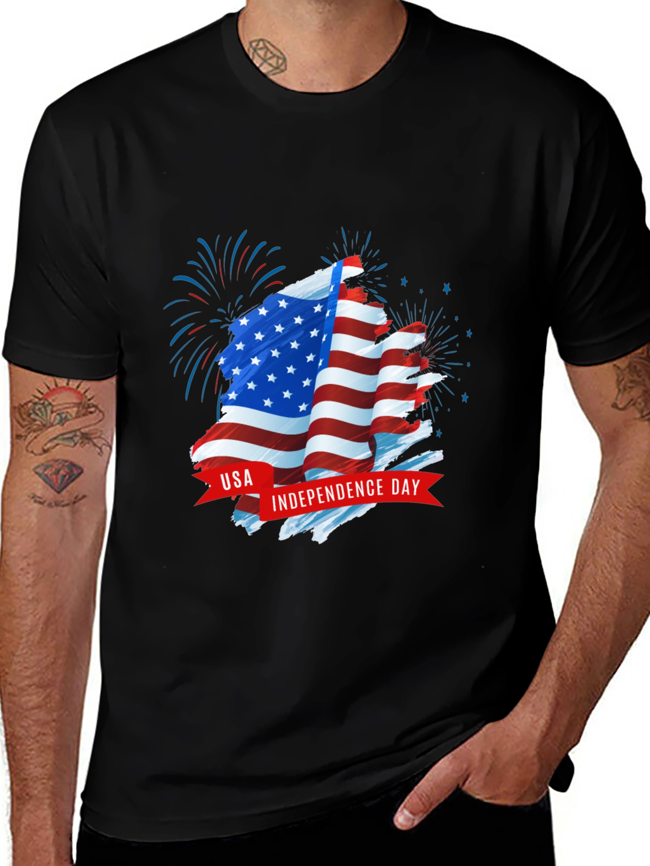 USA Independence Day Graphic Print Tee