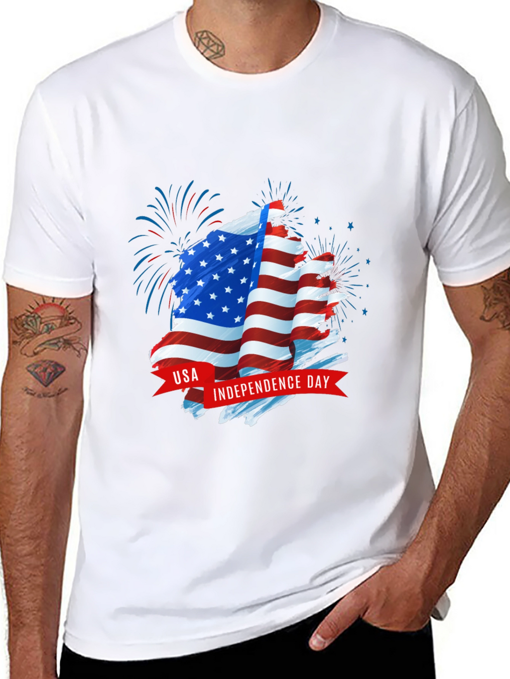 USA Independence Day Graphic Print Tee