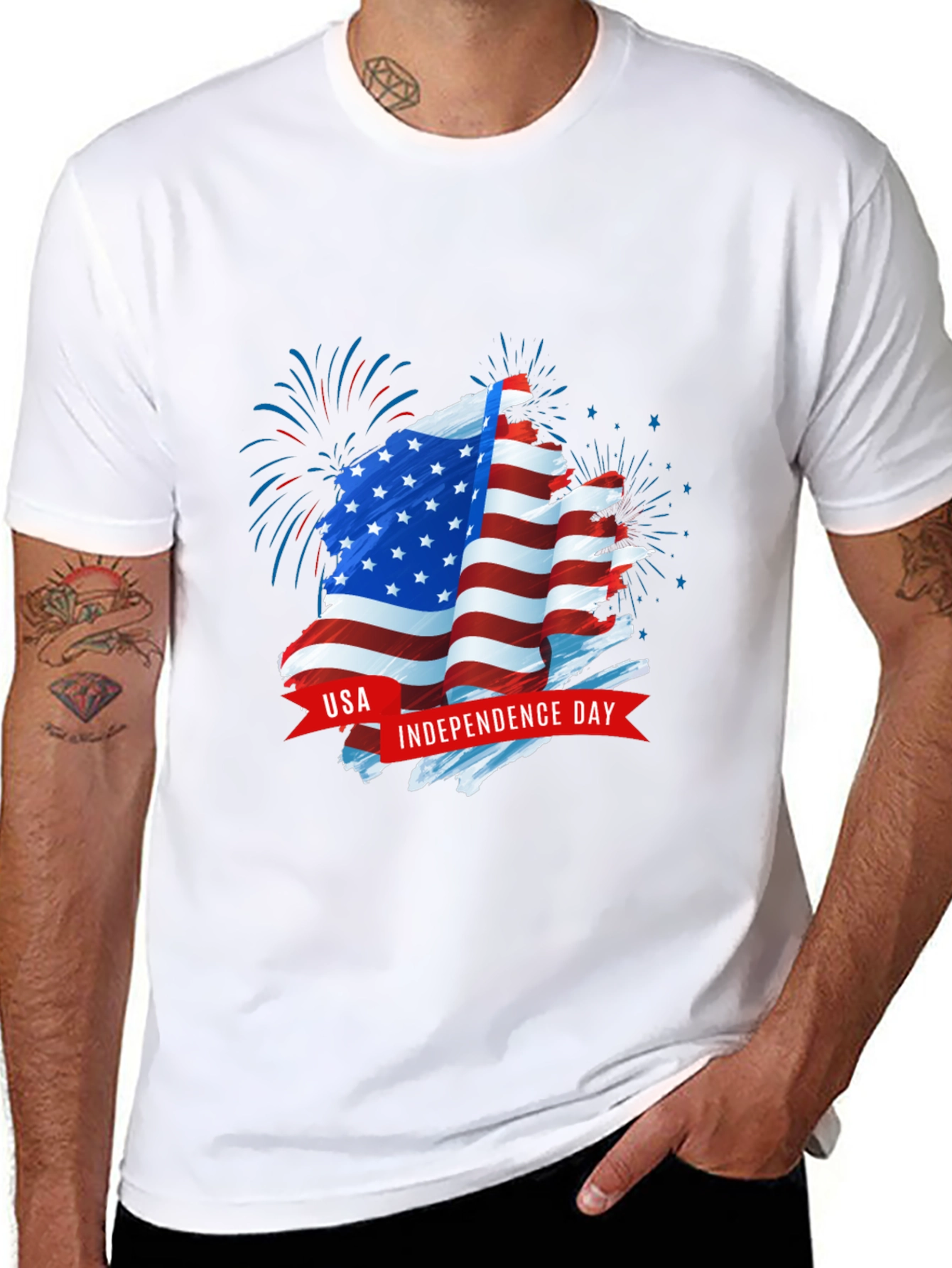 USA Independence Day Graphic Print Tee