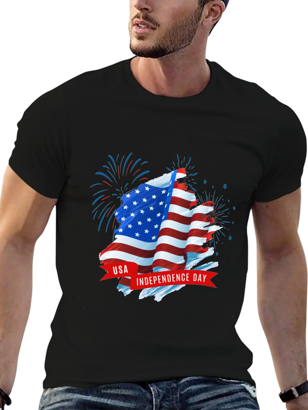USA Independence Day Graphic Print Tee