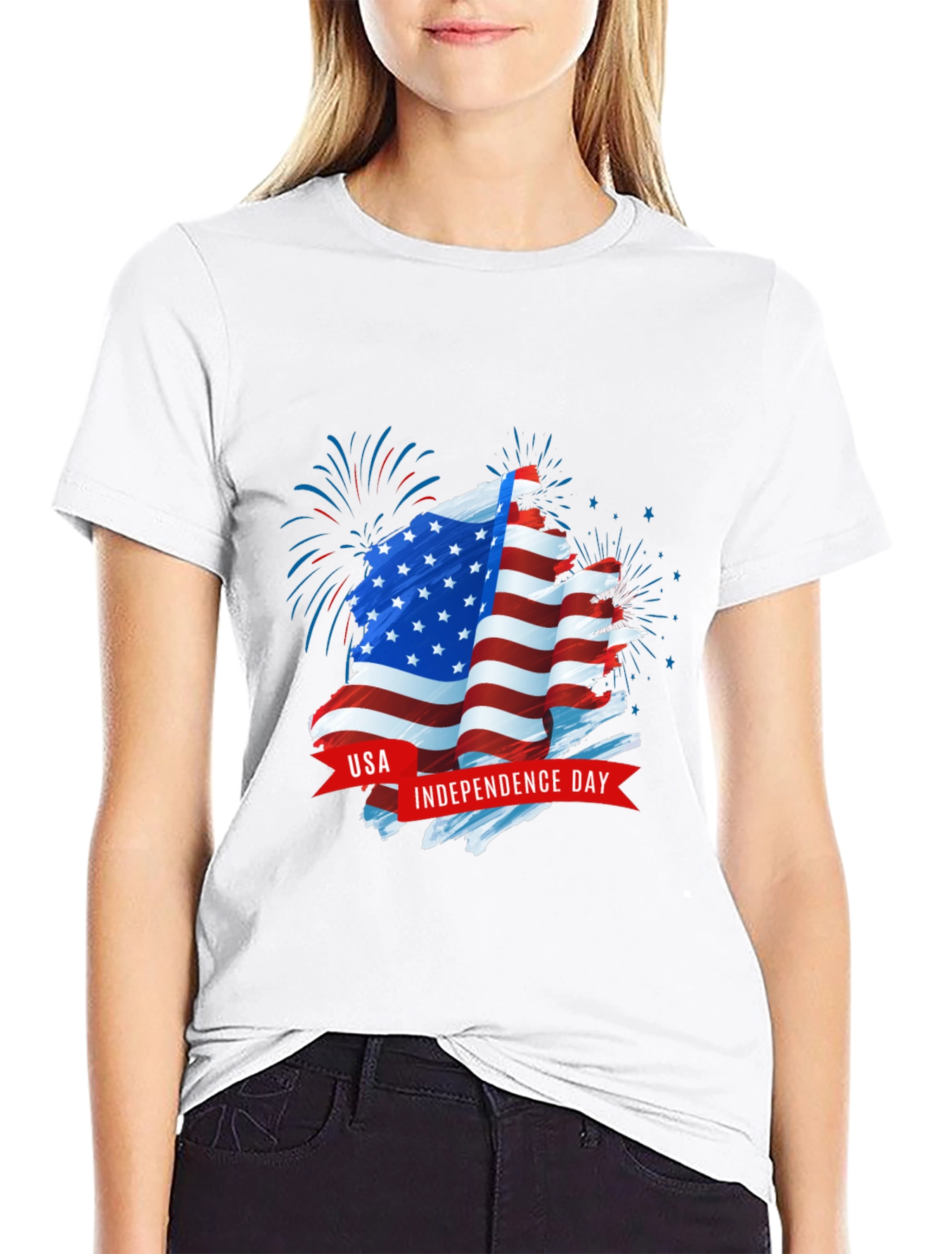 USA Independence Day Graphic Print Tee