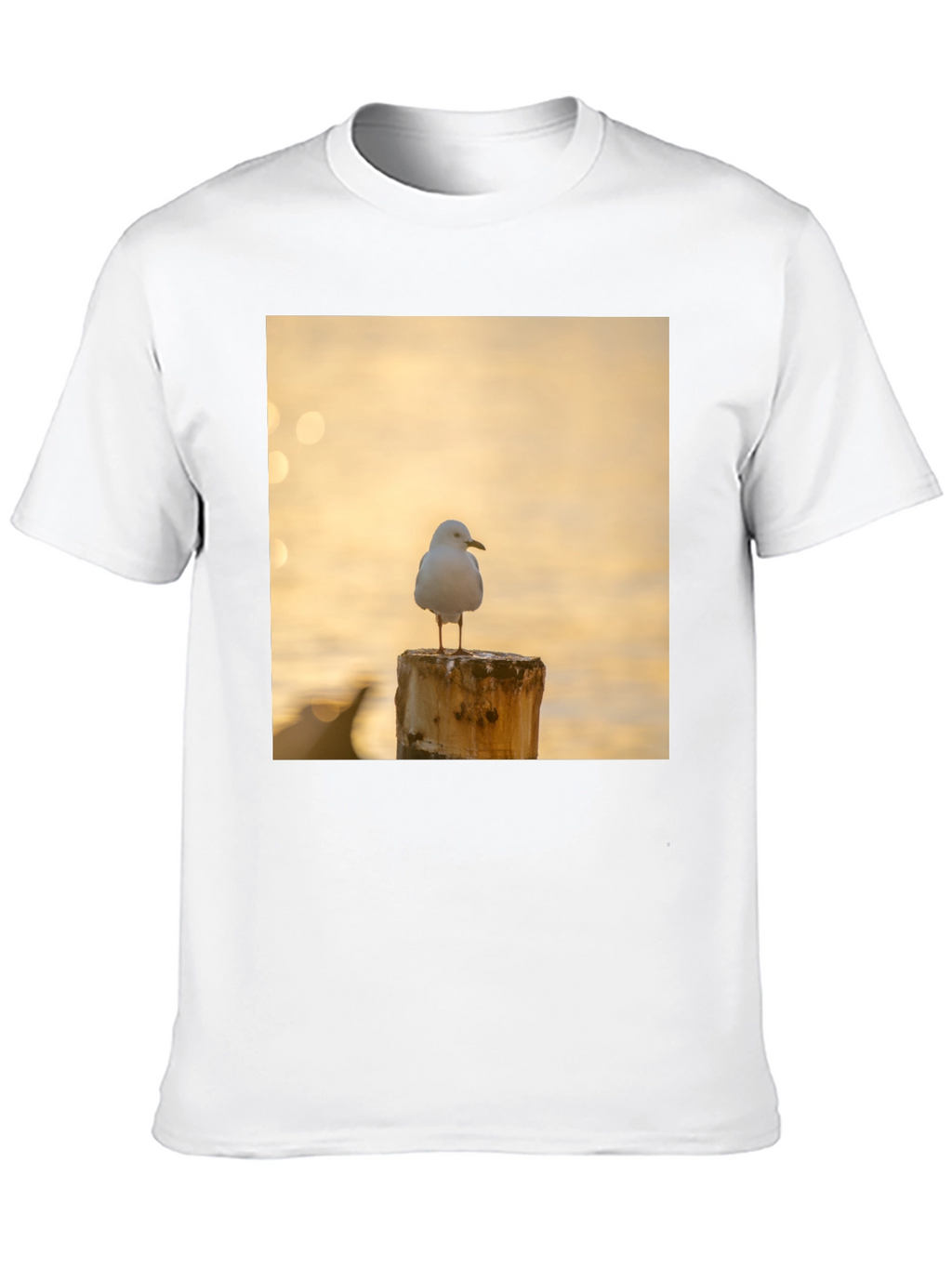 Seagull on Post Black T-Shirt