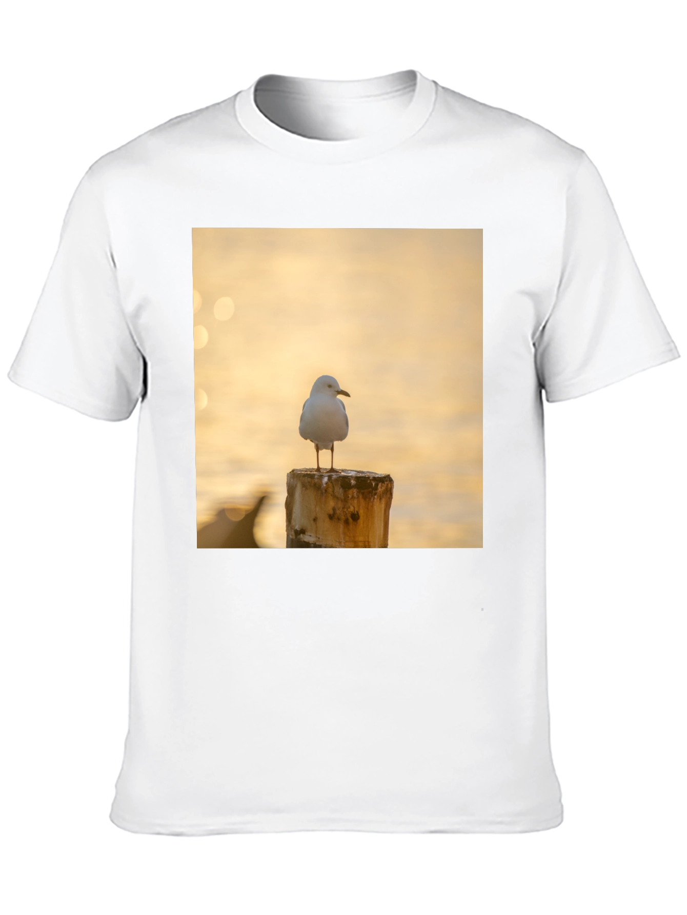 Seagull on Post Black T-Shirt