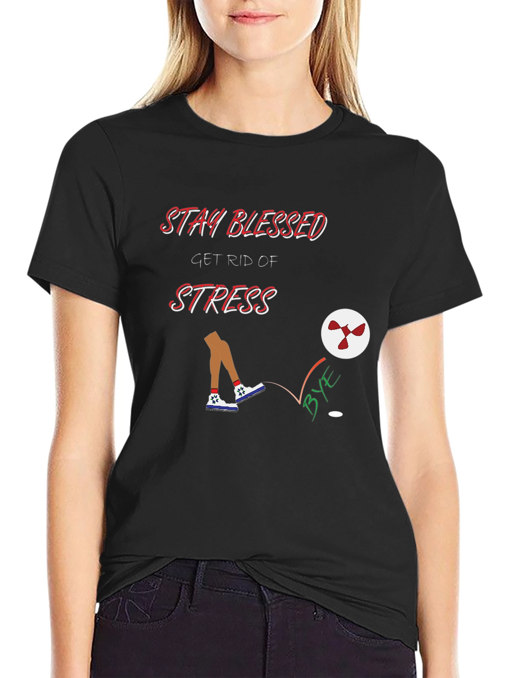 Stay Blessed Graphic Tee - Kick Stress Away