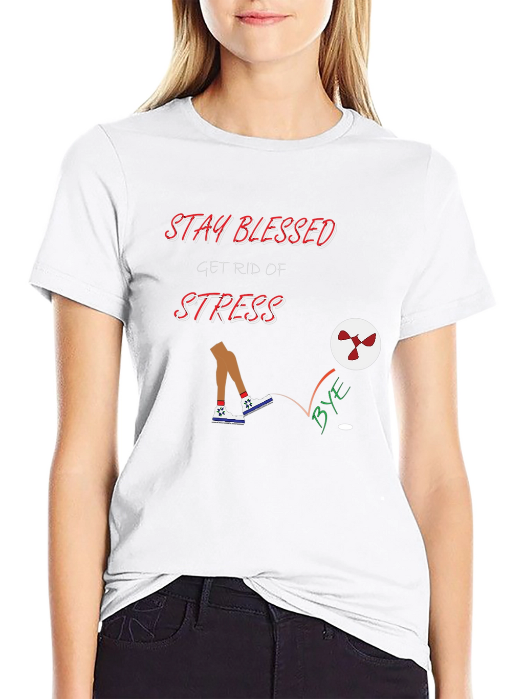 Stay Blessed Graphic Tee - Kick Stress Away