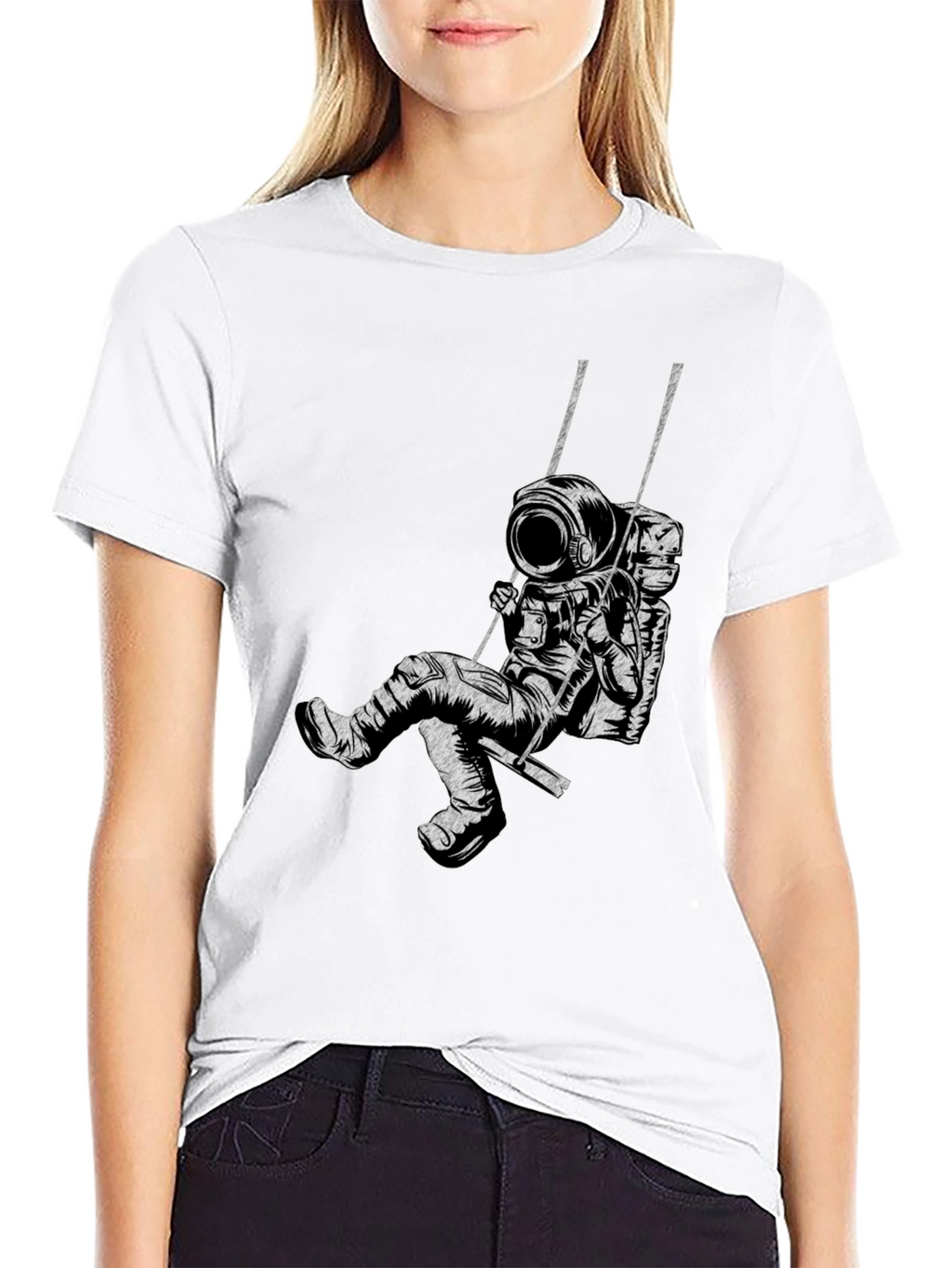 Astronaut on Swing Graphic T-Shirt - Unisex