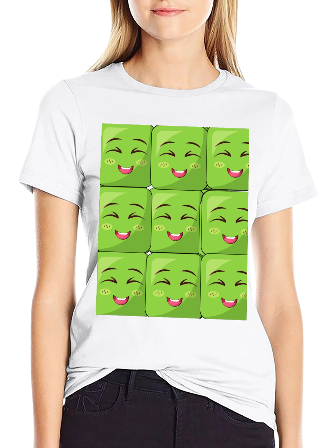 Emoji Block Graphic Tee - Black