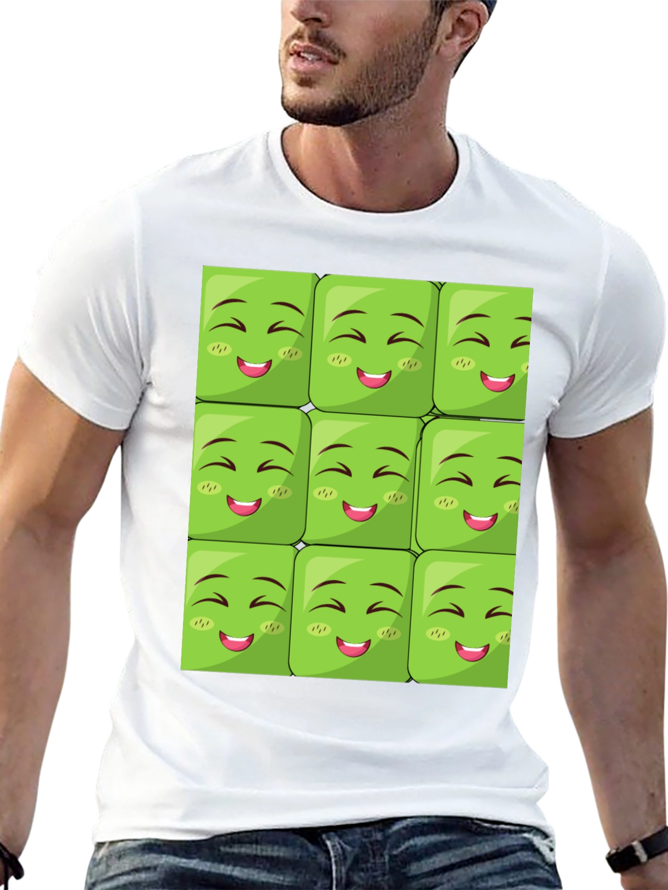 Emoji Block Graphic Tee - Black