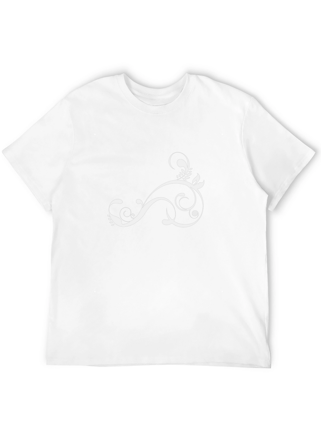 Elegant Swirl Tee - Black Cotton Comfort