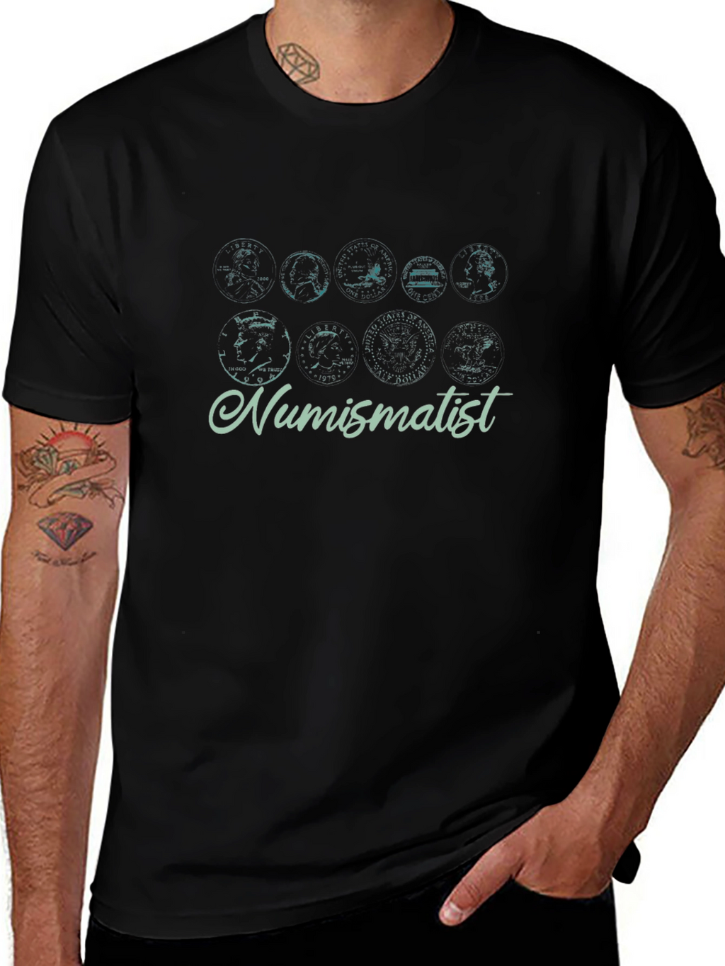 Numismatist Black Graphic T-Shirt