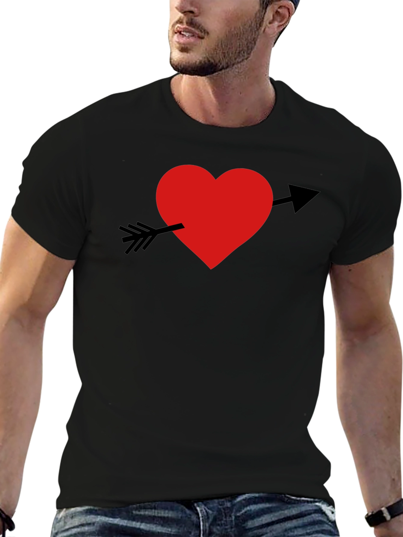 Heart Arrow Graphic Tee - Stylish & Comfortable