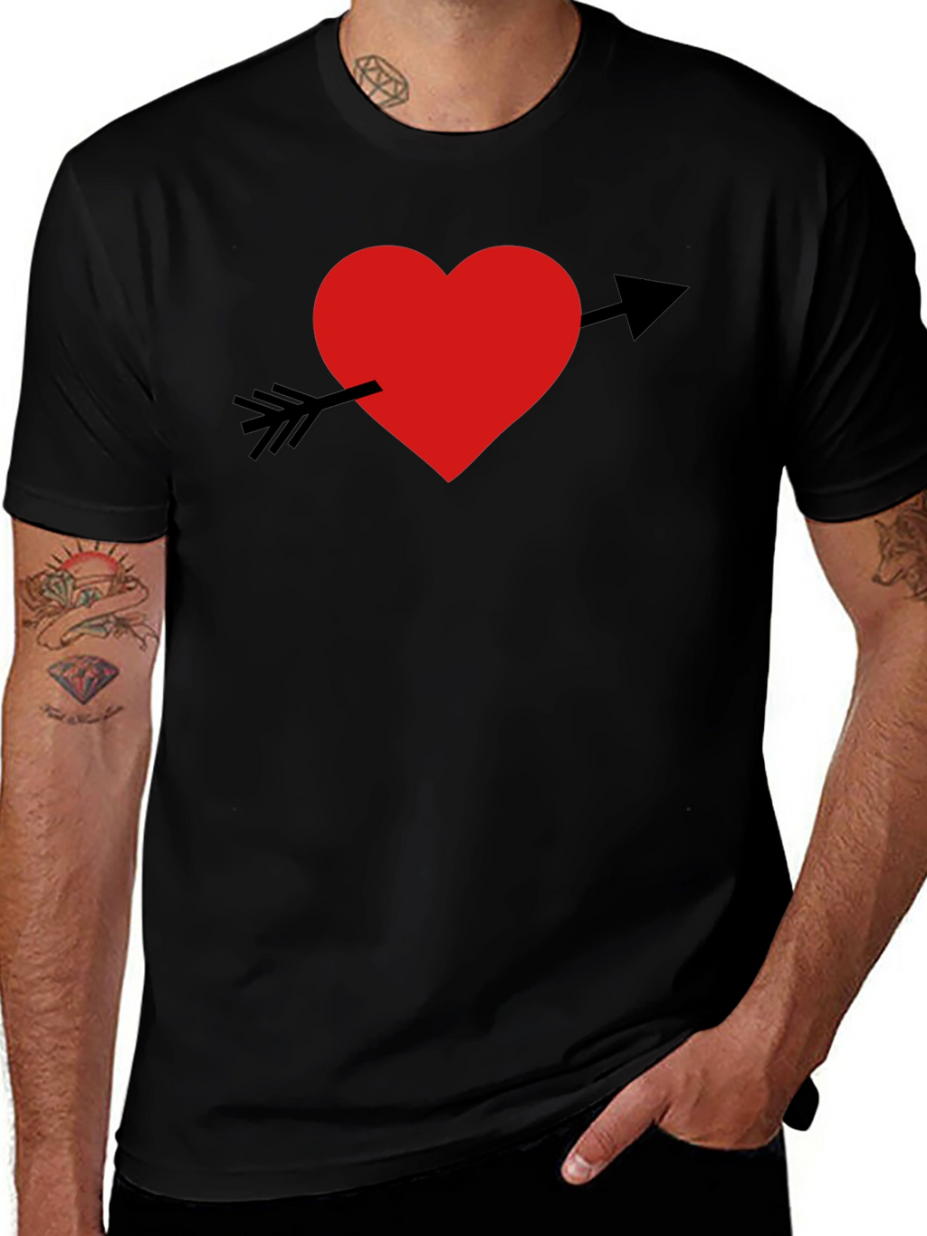 Heart Arrow Graphic Tee - Stylish & Comfortable