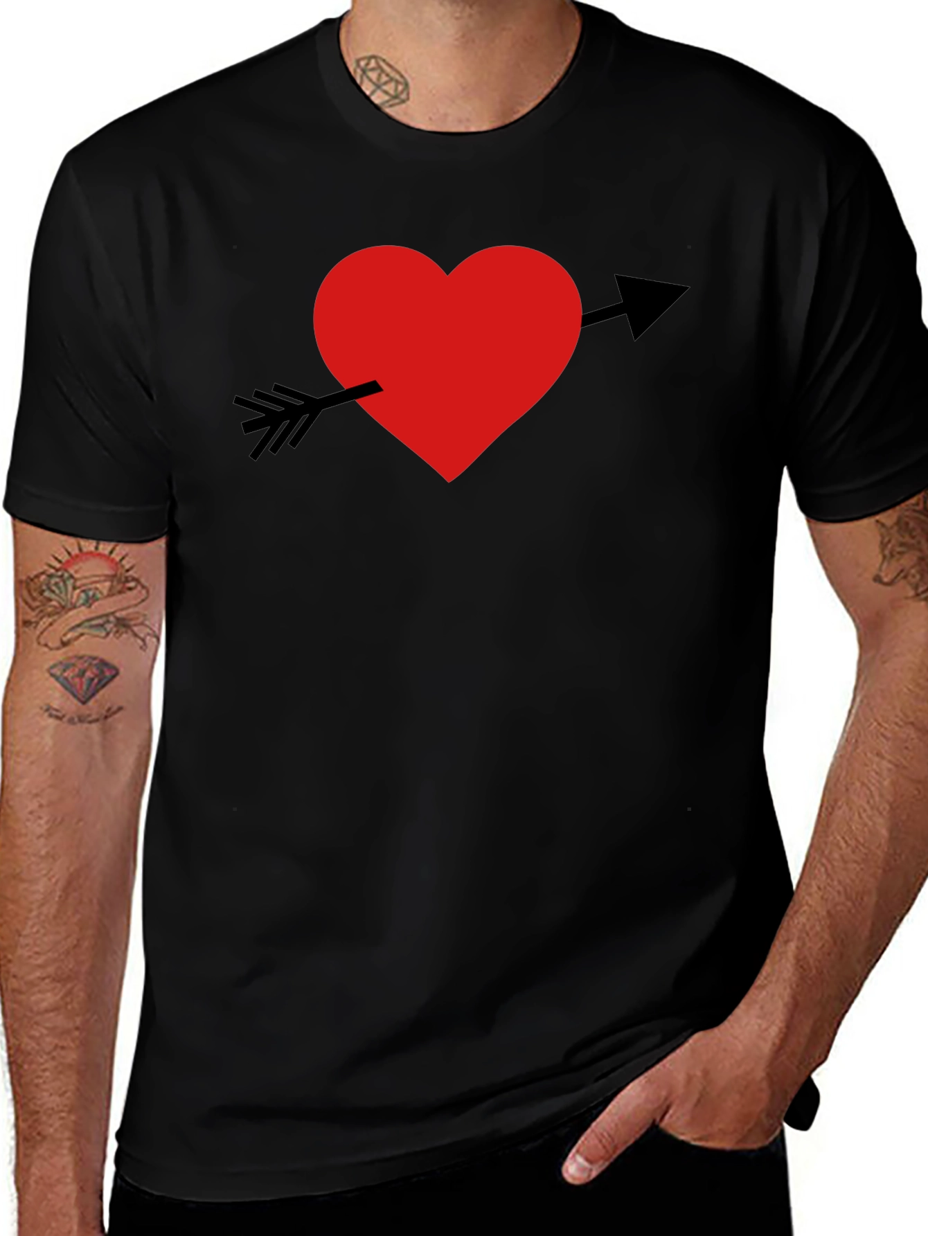 Heart Arrow Graphic Tee - Stylish & Comfortable