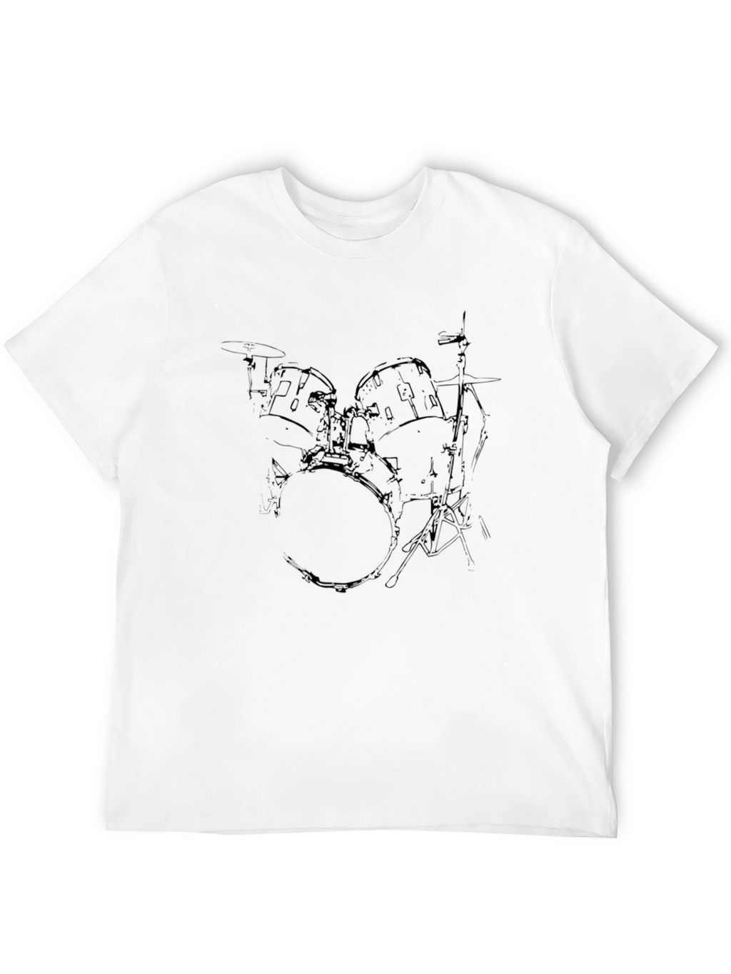 Drum Kit Graphic Black T-Shirt