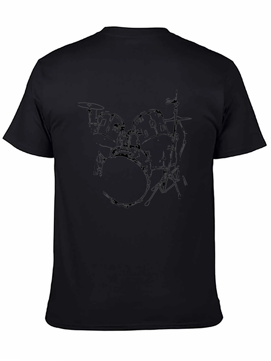 Drum Kit Graphic Black T-Shirt